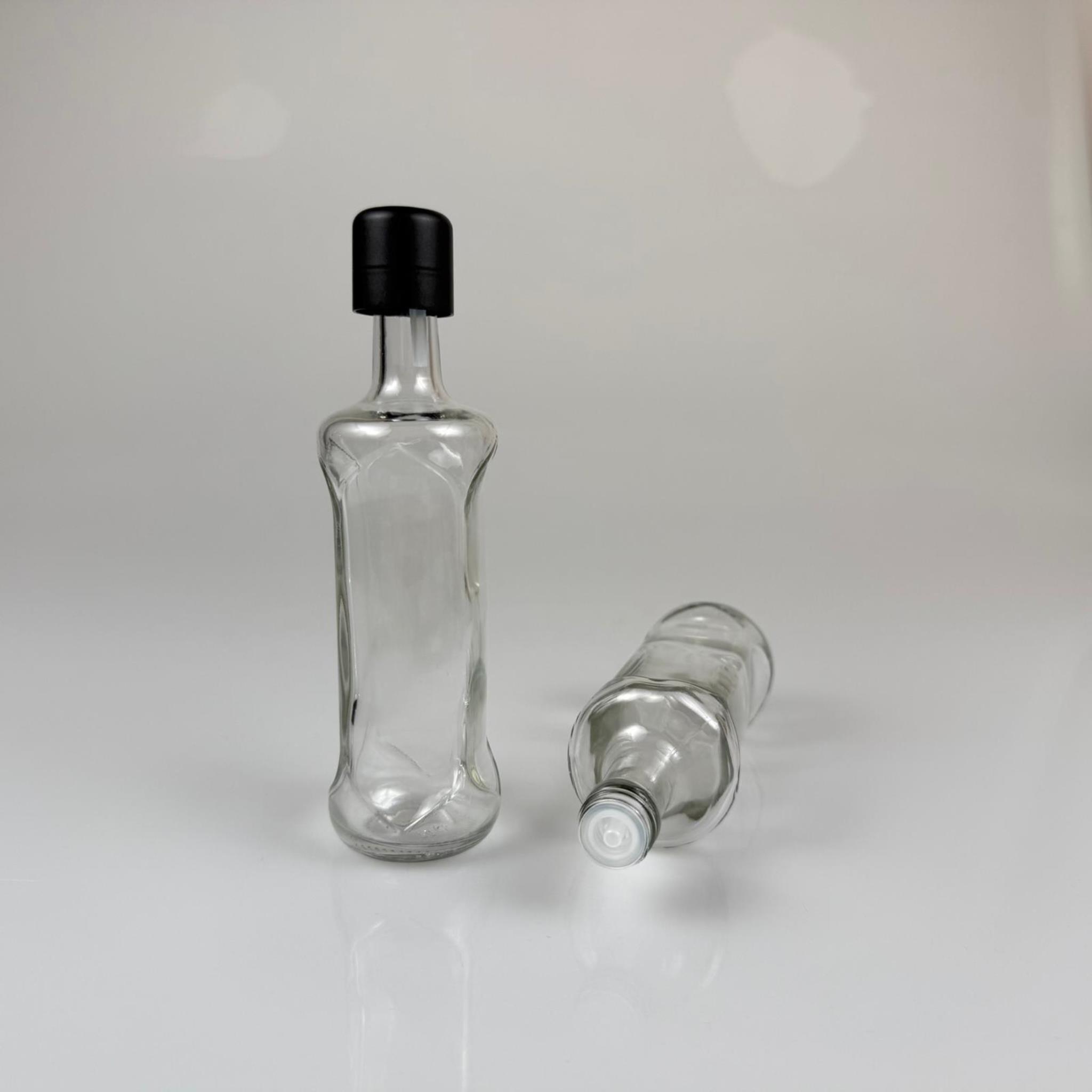 100 CC DORİKA CAM ŞİŞE + İÇTEN DAMLALIKLI ÇOCUK KİLİTLİ SİYAH KAPAK - SAYDAM 100 ML KAPAKLI DAMLATMALI ŞİŞE