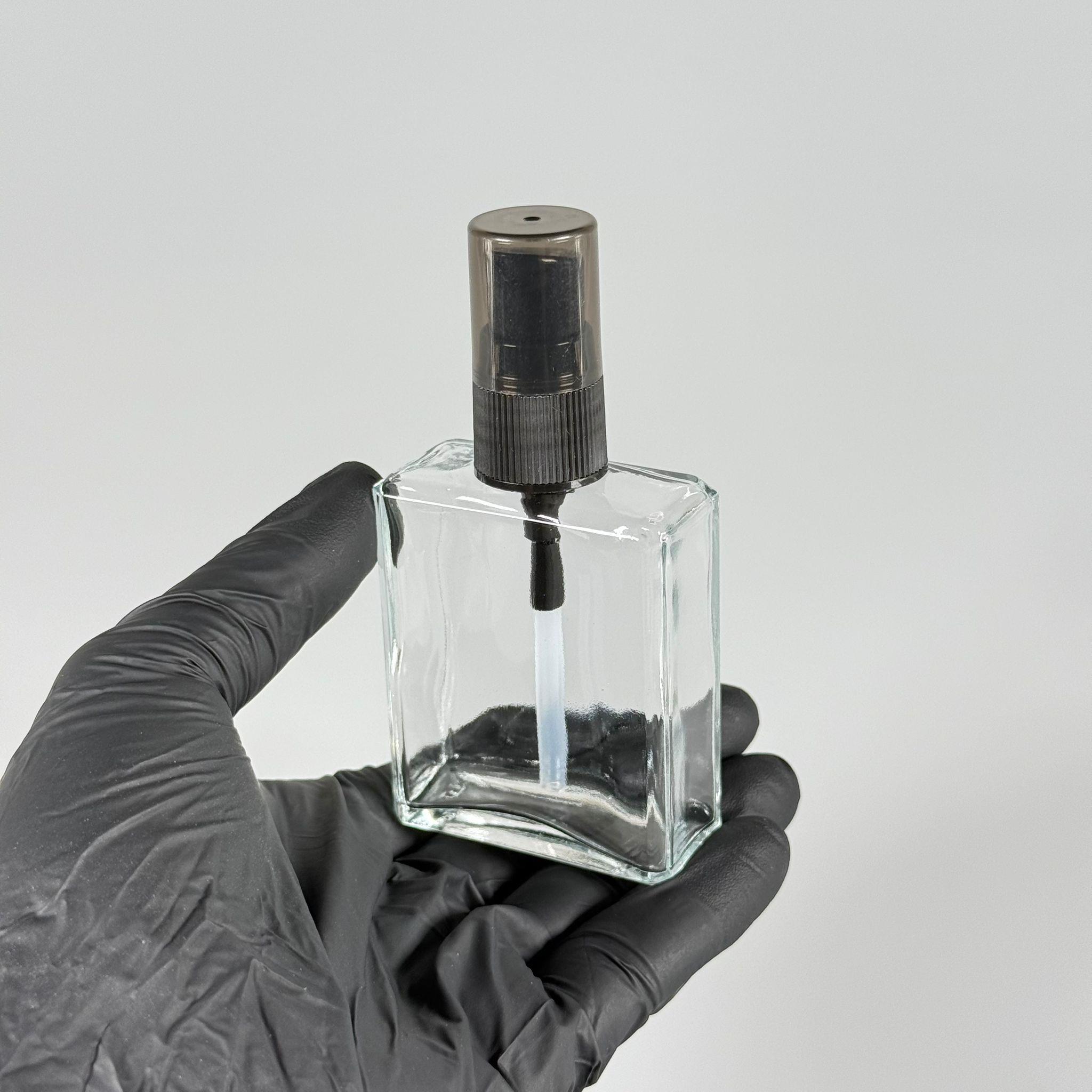 40 CC KÖŞELİ DİKDÖRTGEN KISA MODEL CAM ŞİŞE - SİYAH LOSYON POMPALI - 40 ML PRESTİJLİ ŞİŞE