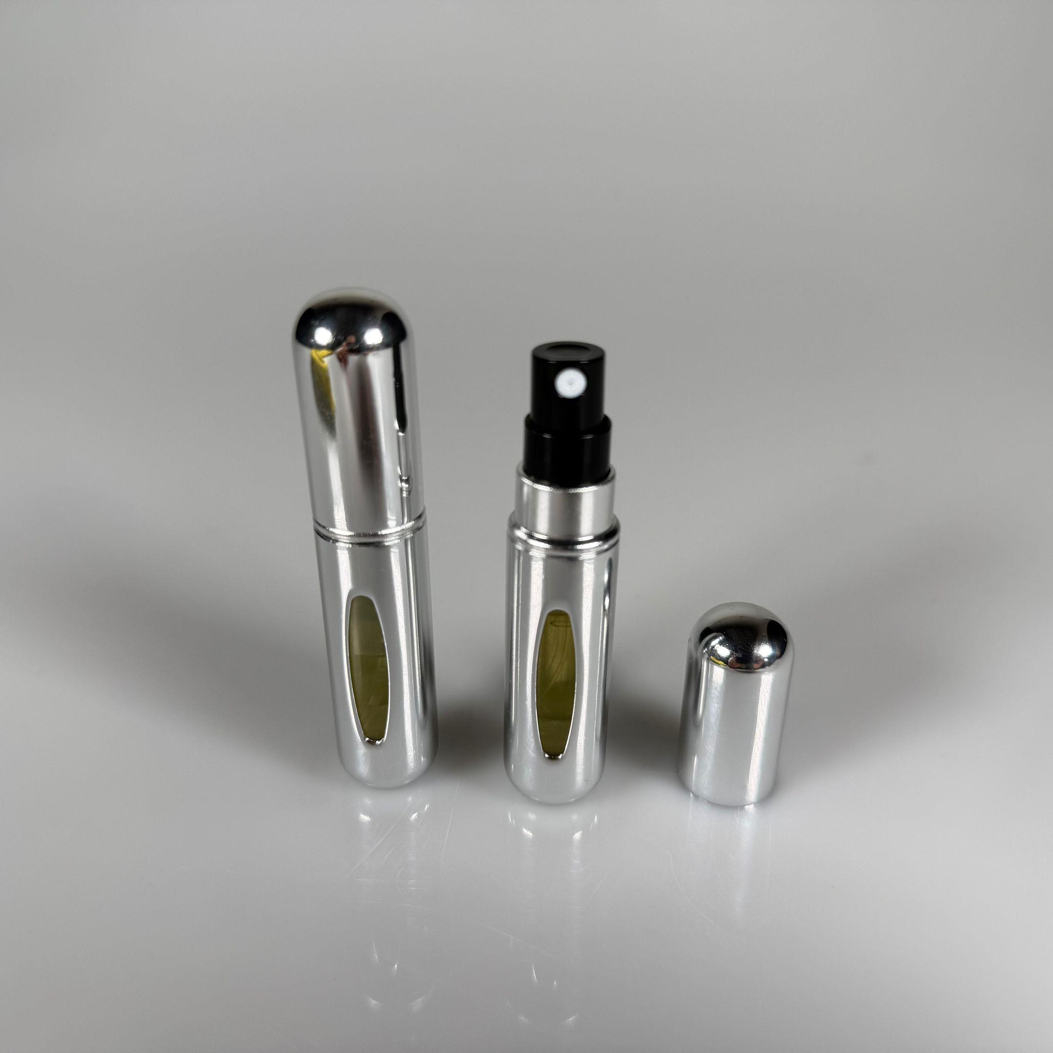 CEP PARFÜM ŞİŞESİ, ALTTAN DOLDURMA, 5 ML ATOMİZER FISFISLI MİNİ SEYAHAT PARFÜM ŞİŞESİ, 5 CC ALTTAN DOLDURULABİLİR MİNİ CEP PARFÜM ŞİŞESİ GÜMÜŞ