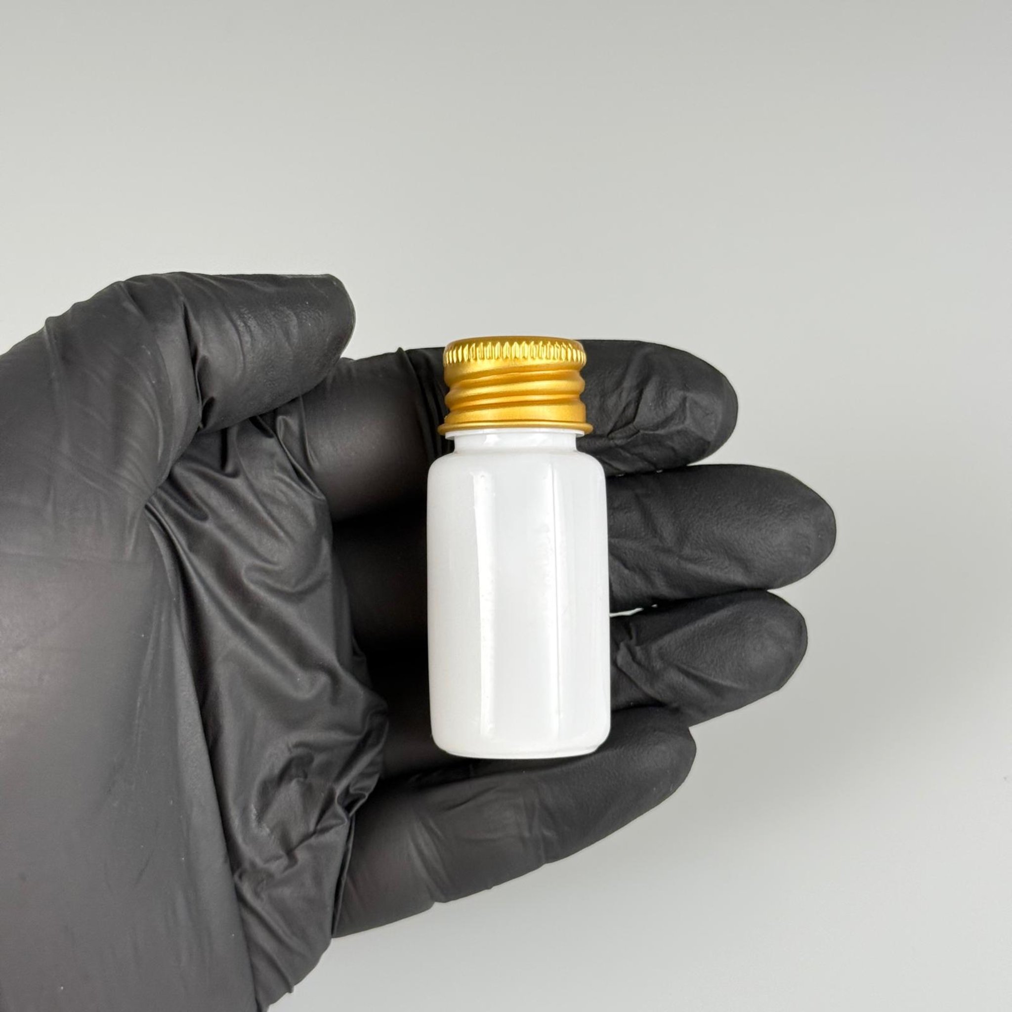 10 CC BEYAZ PET SHOT ŞİŞE - KÖPÜK CONTALI GOLD ALÜMİNYUM METAL KAPAKLI TAKIM - 10 ML PLASTİK ŞİŞE