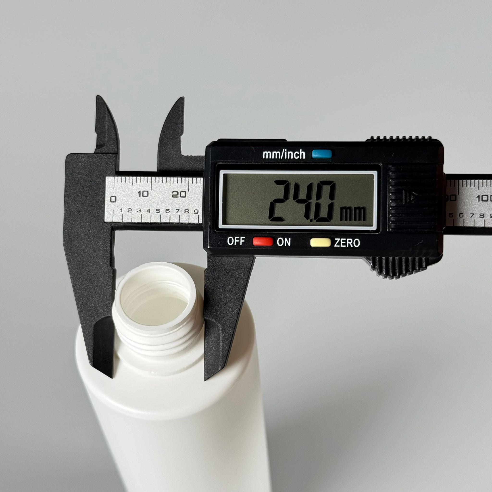 200 CC (SİLME 250 CC) BEYAZ SİLİNDİR MODEL MAT SERT POLİETİLEN ŞİŞE KAPAKSIZ (24 AĞIZ) - 200 ML BEYAZ PLASTİK ŞİŞE