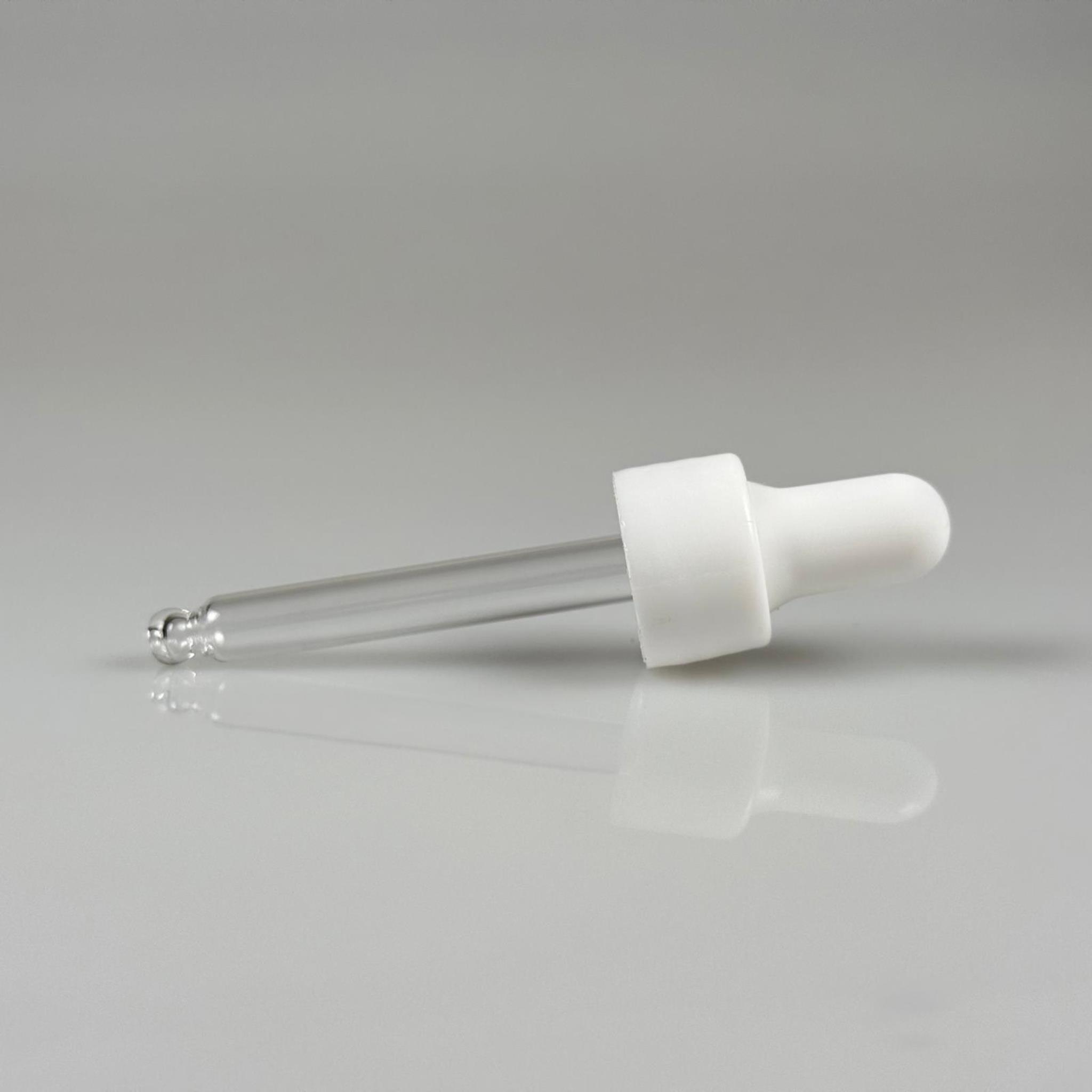 18 MM CAM DAMLALIKLI TAKIM - BEYAZ EMZİK +  DELİKLİ PLASTİK DÜZ BEYAZ KAPAK + 65 MM CAM PİPET
