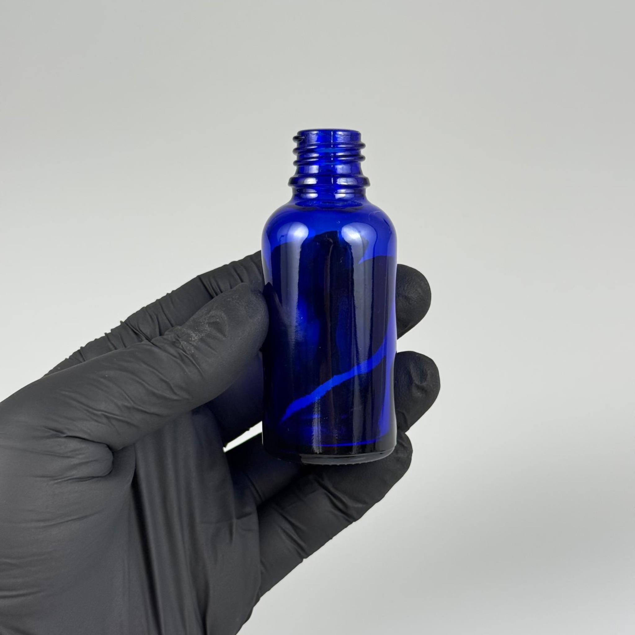 30 CC MAVİ CAM ŞİŞE 18 MM İTHAL