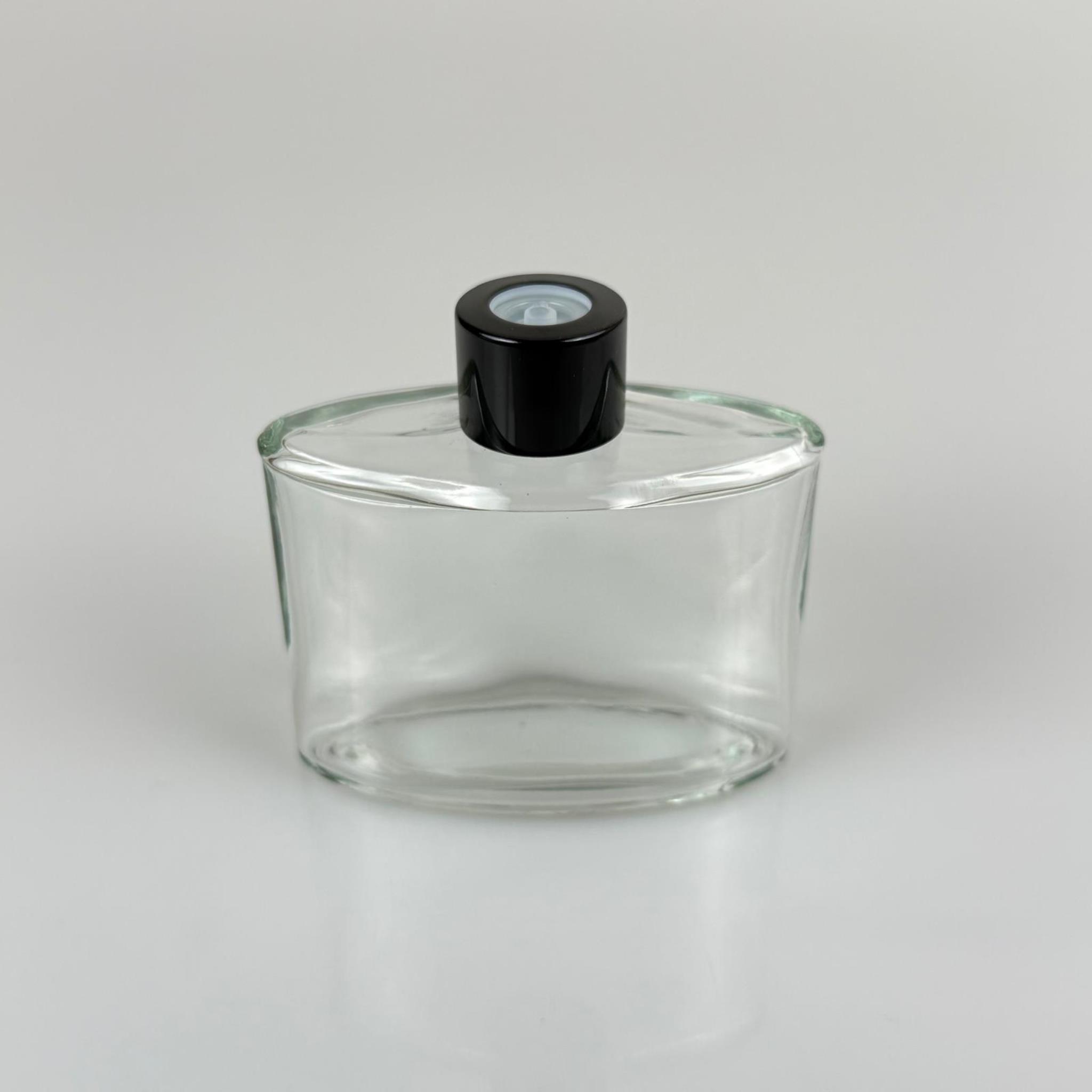 YASSI MODEL CAM KOLONYA ŞİŞESİ + METAL SİYAH KAPAK + TIPA - 50 ML - HEDİYELİK KOLONYA ŞİŞELERİ