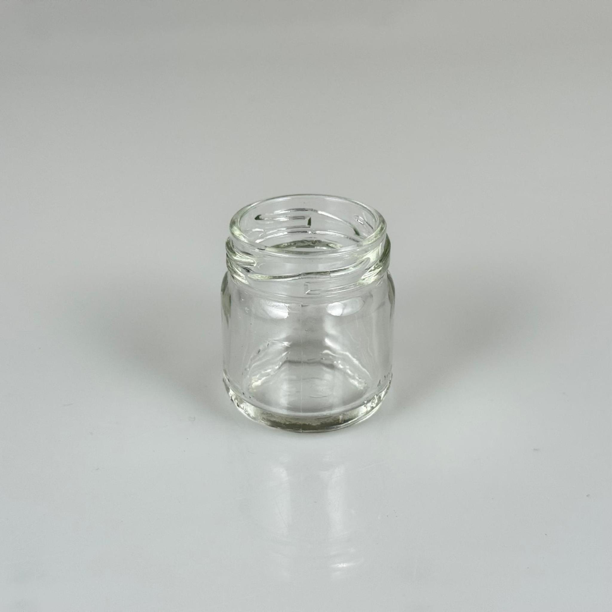 40 CC CAM KAVANOZ (43 AĞIZ) KAPAKSIZ - 40 ML MİNİ KAVANOZ - ŞİŞECAM ÜRÜN KODU: 141004