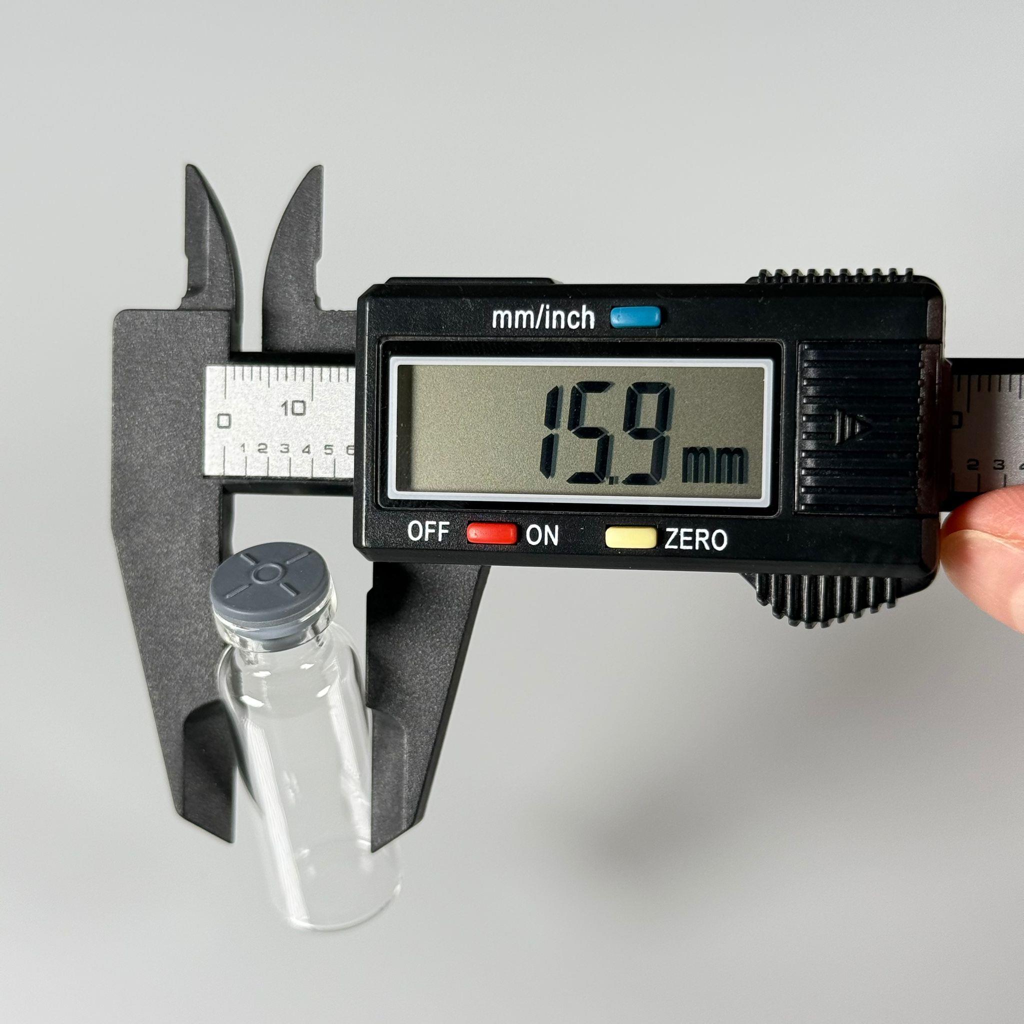 4 ML vial flakon şişe - 13 ağız 4 cc şeffaf cam ilaç şişesi + kauçuk butil enjektör tıpası