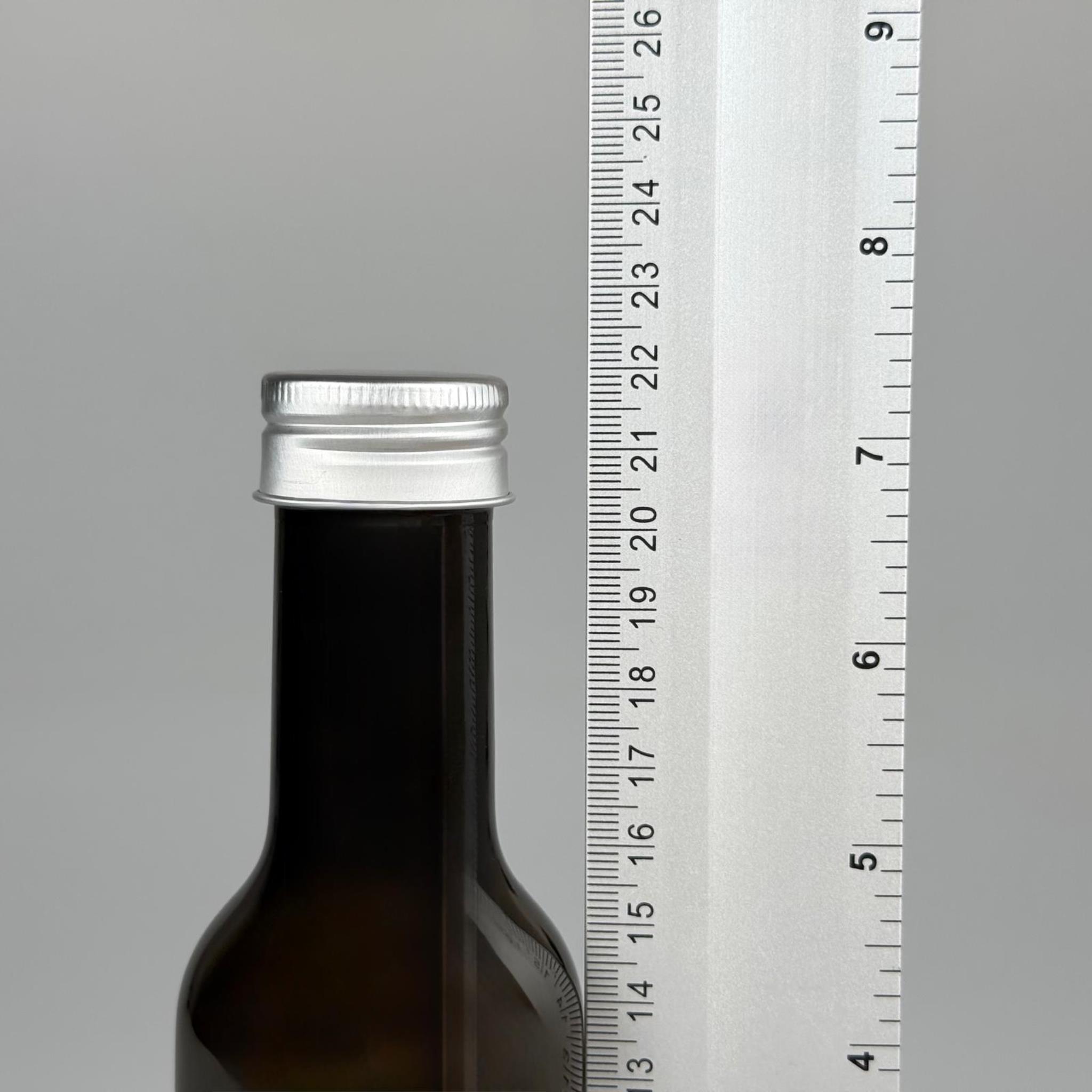 250 CC YEŞİL CESENA MODEL DORİCA CAM ŞİŞE - GÜMÜŞ METAL KAPAKLI - 250 ML CESENA ŞİŞE - YEŞİL