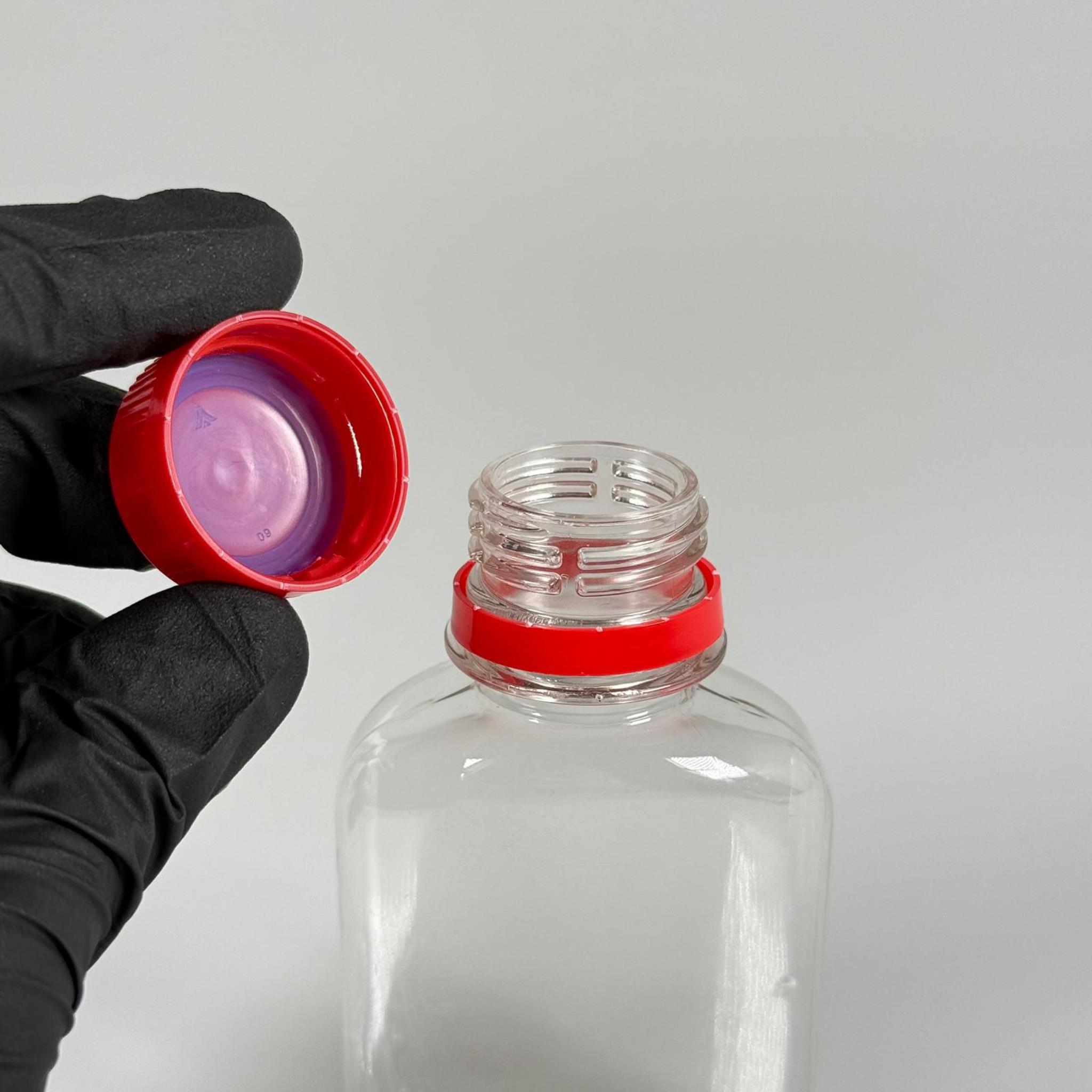 100 CC KİLİTLİ CONTALI KAPAKLI PLASTİK ŞİŞE - 100 ML PET ŞİŞE KALIN (15 GR) - ELLE KAPATARAK KİLİTLENİR SIZDIRMAZ KIRMIZI KAPAK - NUMUNE ŞİŞESİ