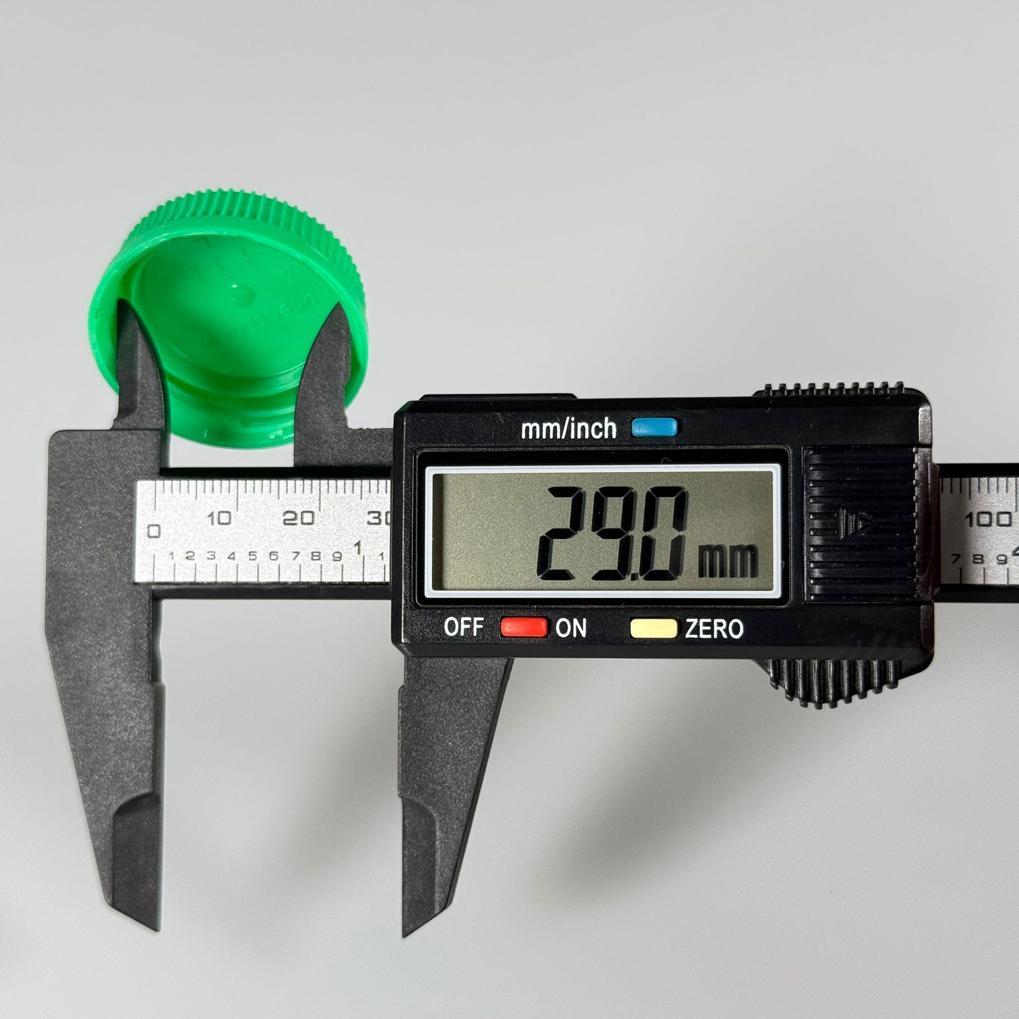 29 MM KİLİTLİ PLASTİK KAPAK YEŞİL - STANDART SU ŞİŞESİ KAPAĞI - ÖZKAYNAK SU ŞİŞESİ , ERİKLİ SU ŞİŞESİ,  SIRMA SU ŞİŞE VS YARIM LT VE 1,5 LT UYAR