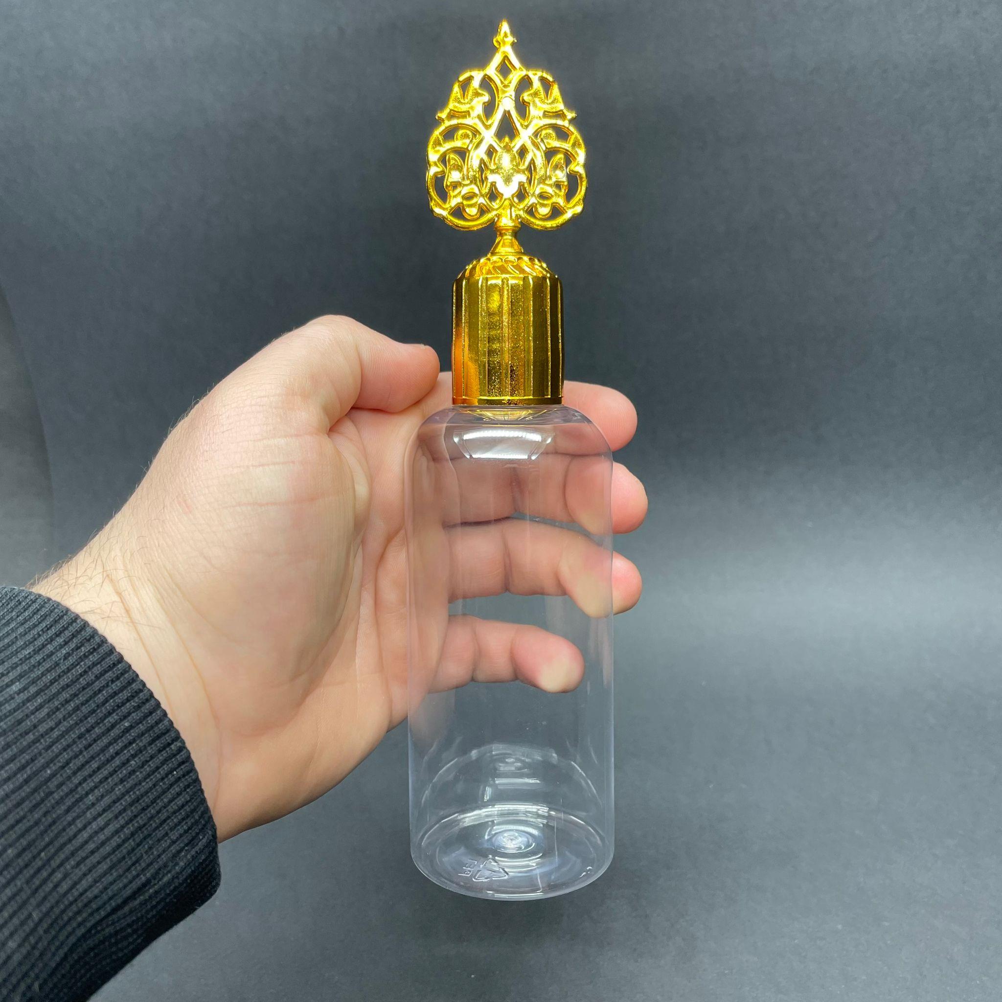 200 CC PET ŞİŞE - GOLD OSMANLI KAPAKLI - KOLONYA TIPALI - 200 ML PLASTİK KOLONYA ŞİŞESİ