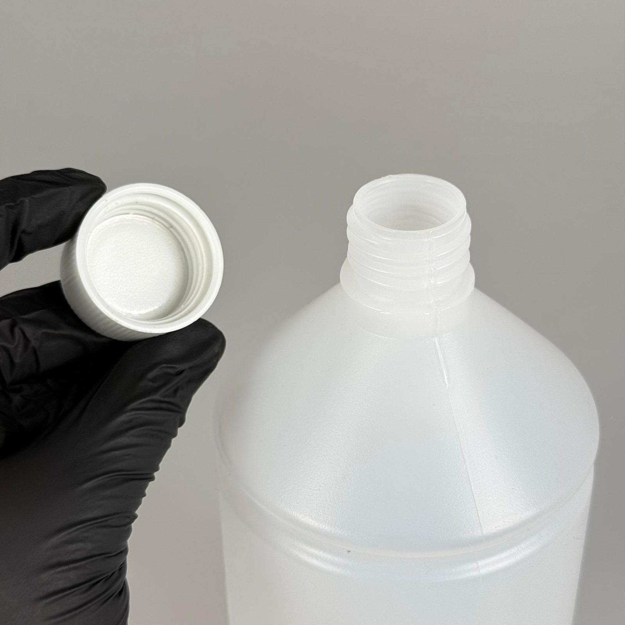 1000 CC TİNER ŞİŞESİ - BEYAZ ÇOCUK KİLİTLİ KAPAKLI - 1000 ML KİMYASALA DAYANIKLI PLASTİK ŞİŞE - 1 LT POLİETİLEN ŞİŞE