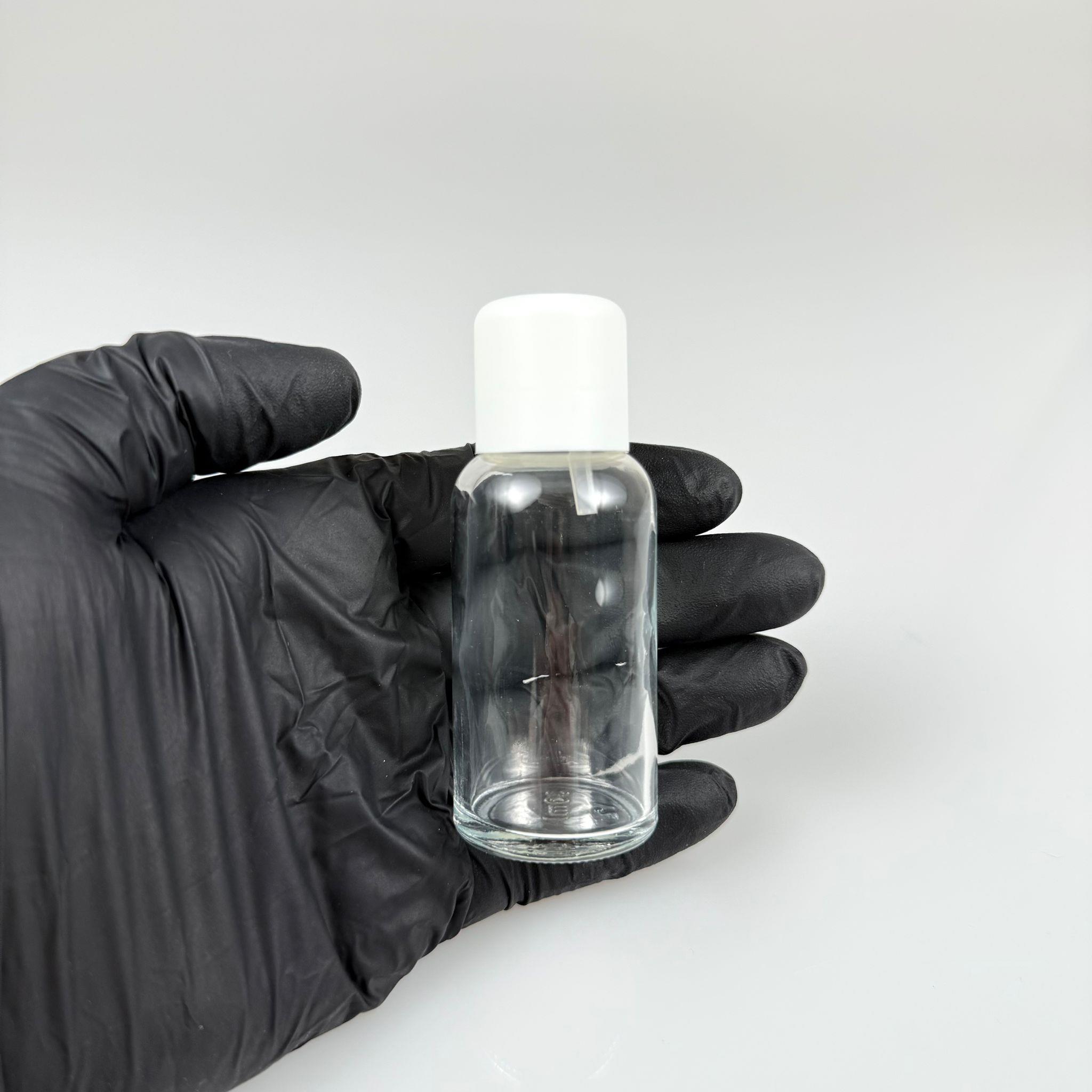30 CC ŞEFFAF CAM ŞİŞE + İÇTEN DAMLALIKLI ÇOCUK KİLİTLİ BEYAZ KAPAK - SAYDAM 30 ML KİLİT KAPAKLI DAMLATMALI ŞİŞE