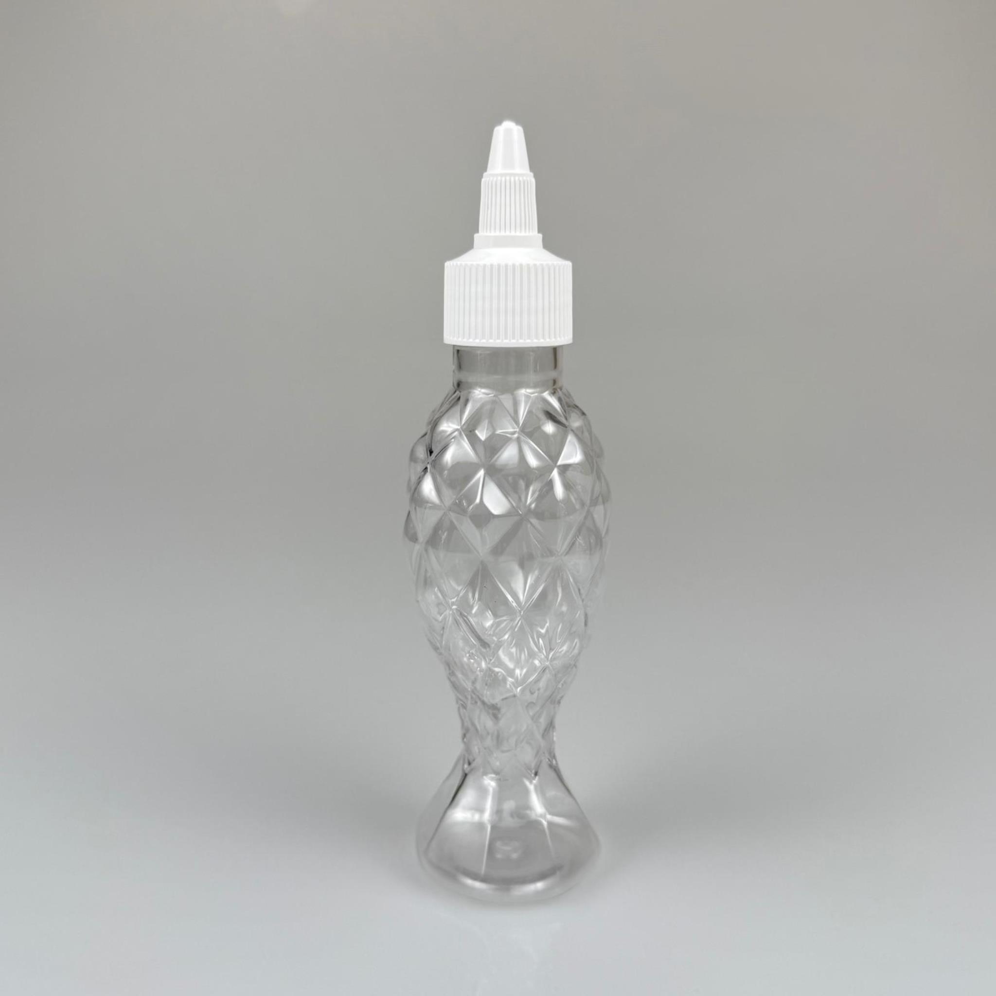 YAĞ, SOS, ACI SOS, SİRKE, SRIRACHA, MÜREKKEP, TUTKAL AKITICI VB BOŞ ŞİŞELERİ - BEYAZ SİVRİ TWİST AKITICI KAPAK + 100 ML BALIKSIRTI SERT PET PLASTİK ŞİŞE TAKIM