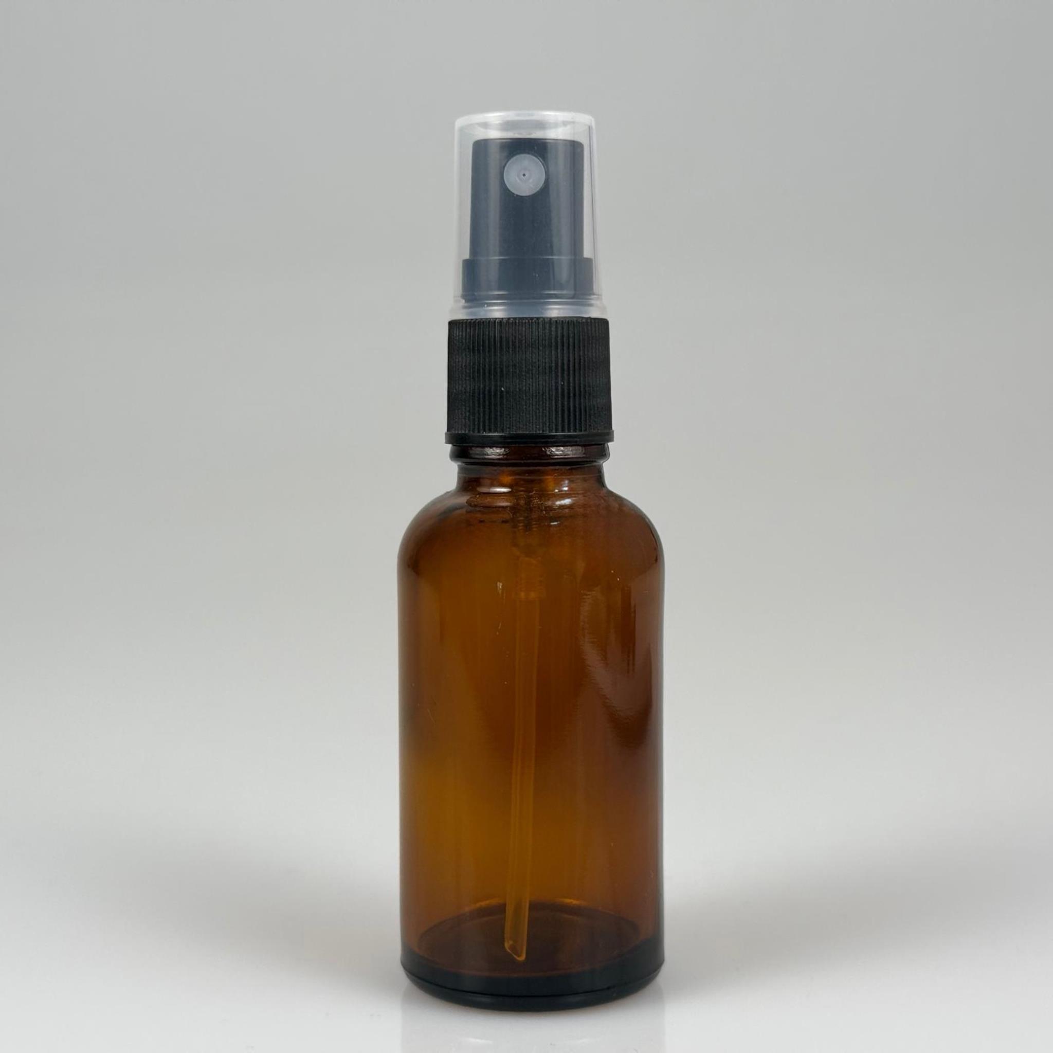 30 CC AMBER CAM ŞİŞE SİYAH SPREYLİ TAKIM - 30 ML SPREYLİ ŞİŞE