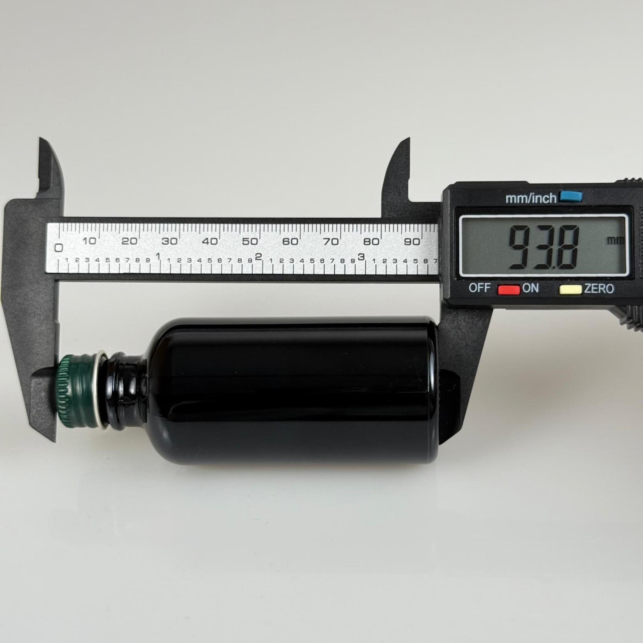 50 CC SİYAH İÇTEN DAMLALIKLI - YEŞİL METAL KAPAKLI CAM ŞİŞE - 50 ML KOLONYA TIPALI CAM ŞİŞE