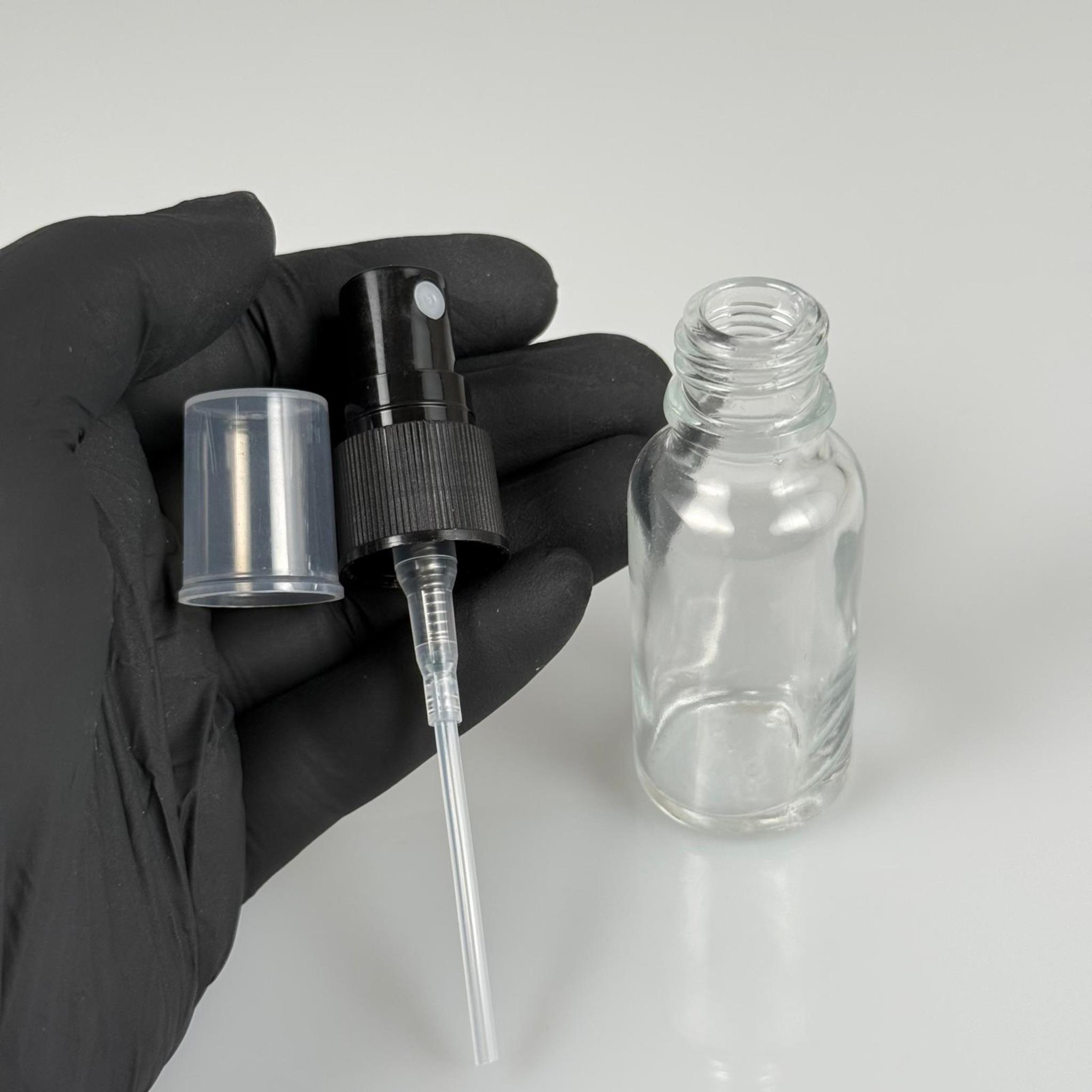 20 CC CAM ŞİŞE SİYAH SPREYLİ TAKIM - 20 ML SPREYLİ ŞİŞE