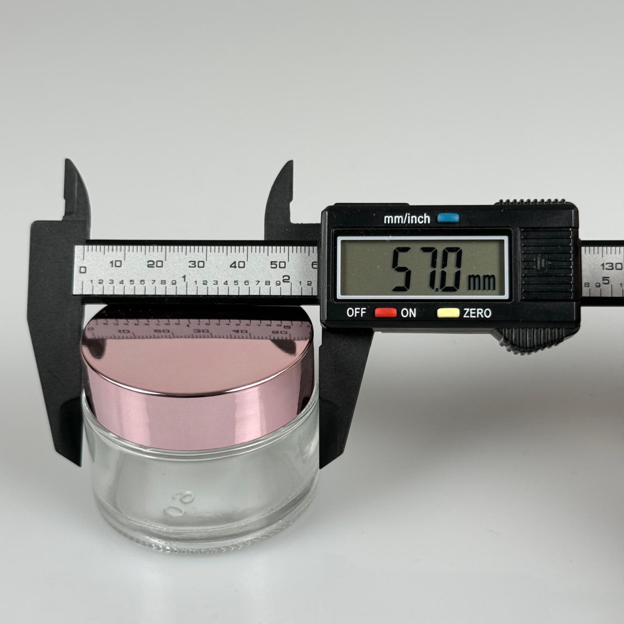 50 CC ŞEFFAF CAM KREM KAVANOZU + ROSE KAPAK + İÇ TIPA - 50 ML Kozmetik ve Bakım Ürünleri İçin Cam Kavanozları