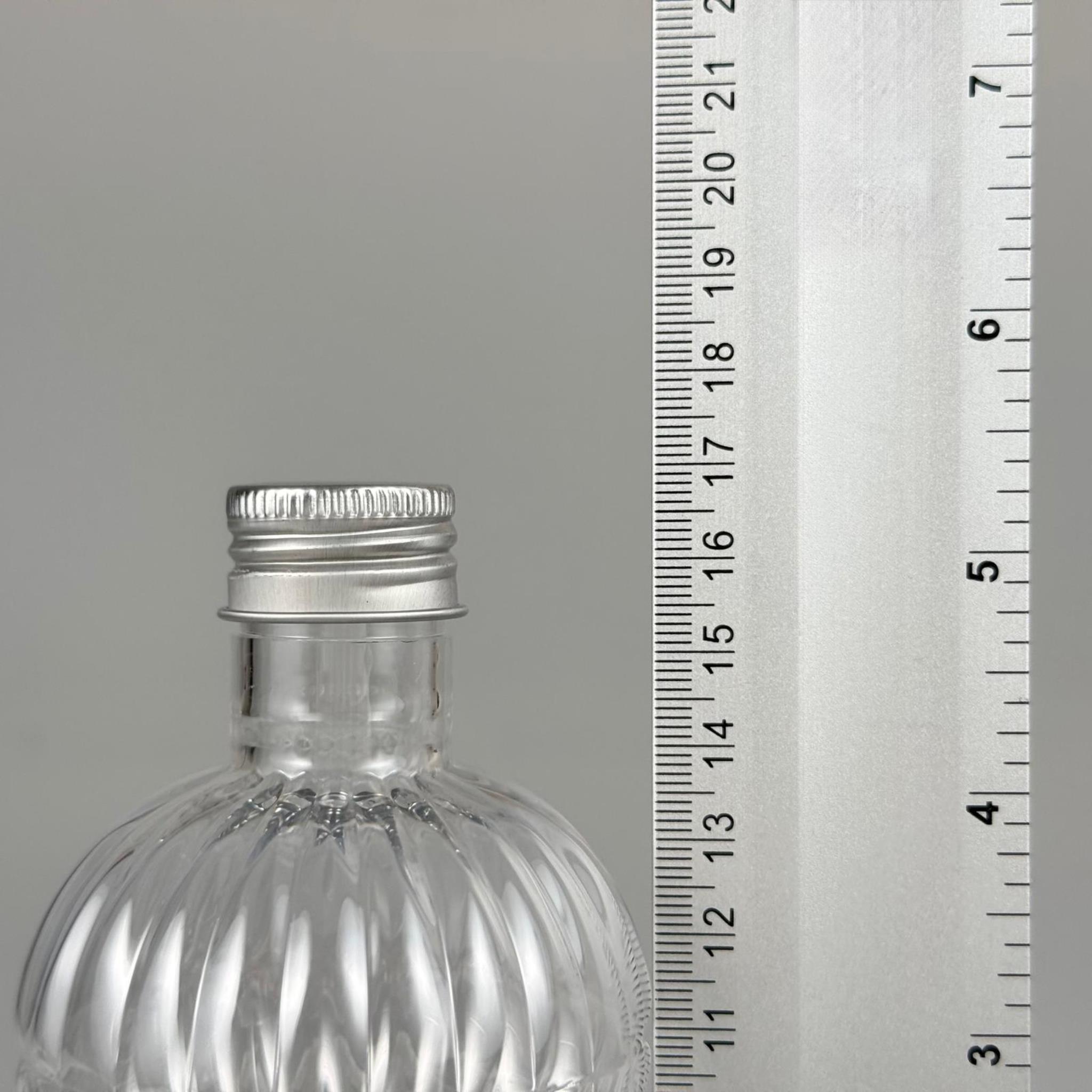 300 CC PIRLANTA ŞİŞE (CAMPET) 24 AĞIZ + KÖPÜK CONTALI GÜMÜŞ METAL ALÜMİNYUM KAPAK + KOLONYA TIPALI TAKIM - 300 ML KAPAKLI PLASTİK ŞİŞELER