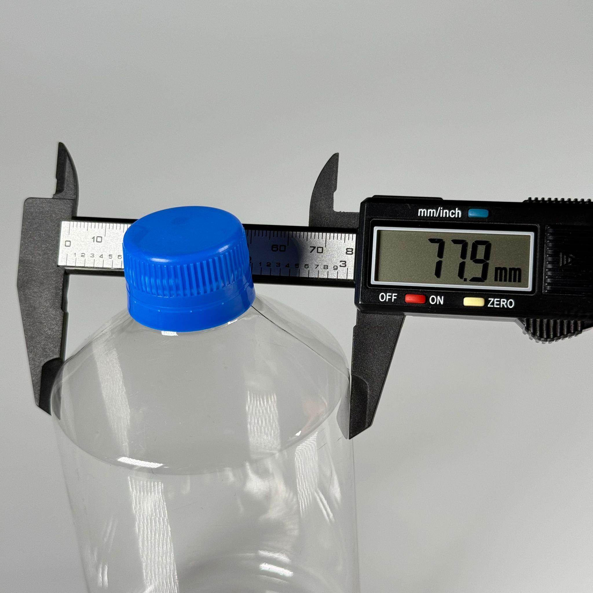 500 CC KÜT BOYUNLU ŞEFFAF PET ŞİŞE  - MAVİ KİLİTLİ KAPAKLI - 500 ML KALIN PET ŞİŞE