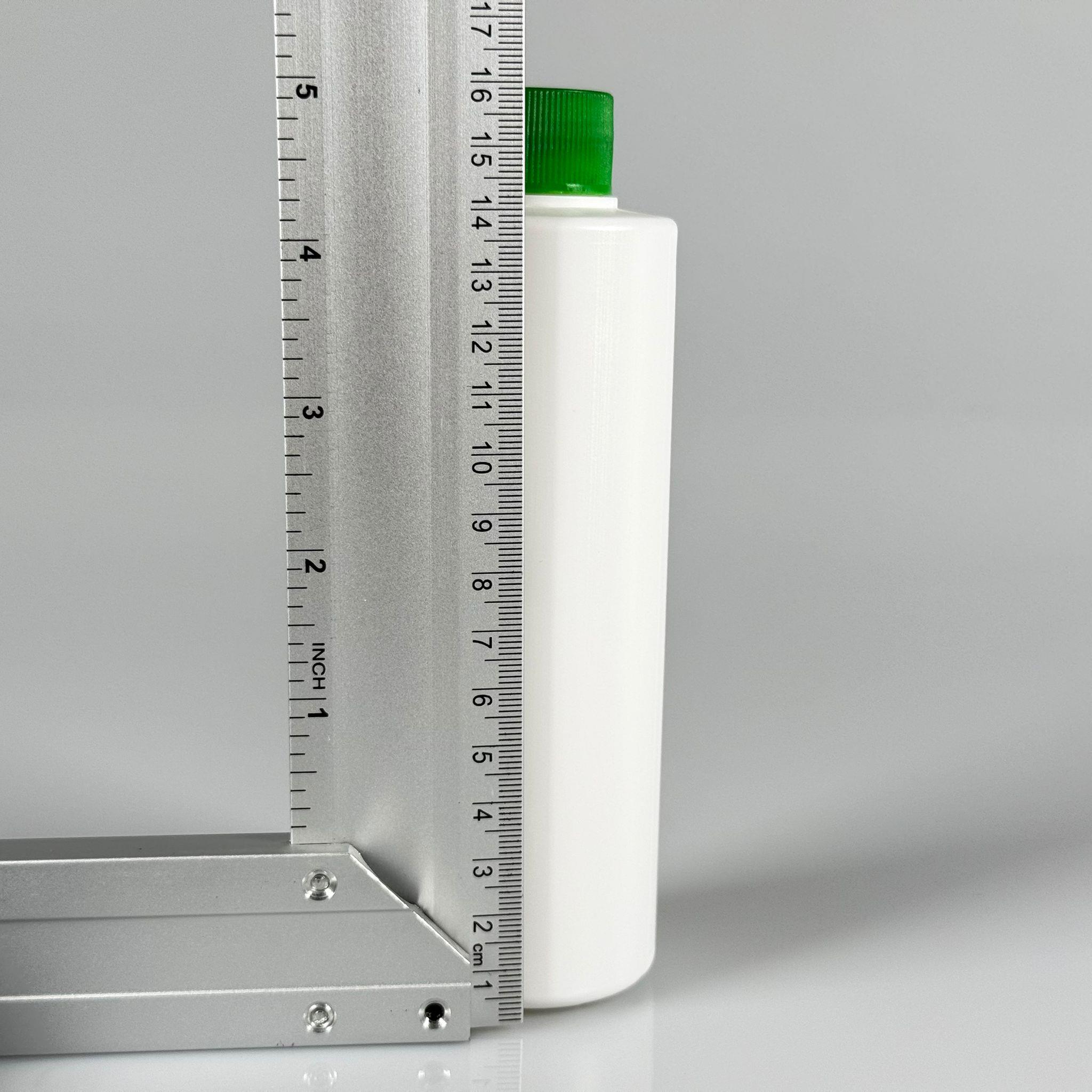 200 CC (SİLME 250 CC) BEYAZ SİLİNDİR MODEL MAT SERT POLİETİLEN ŞİŞE - YEŞİL KAPAKLI - 200 ML BEYAZ PLASTİK ŞİŞE