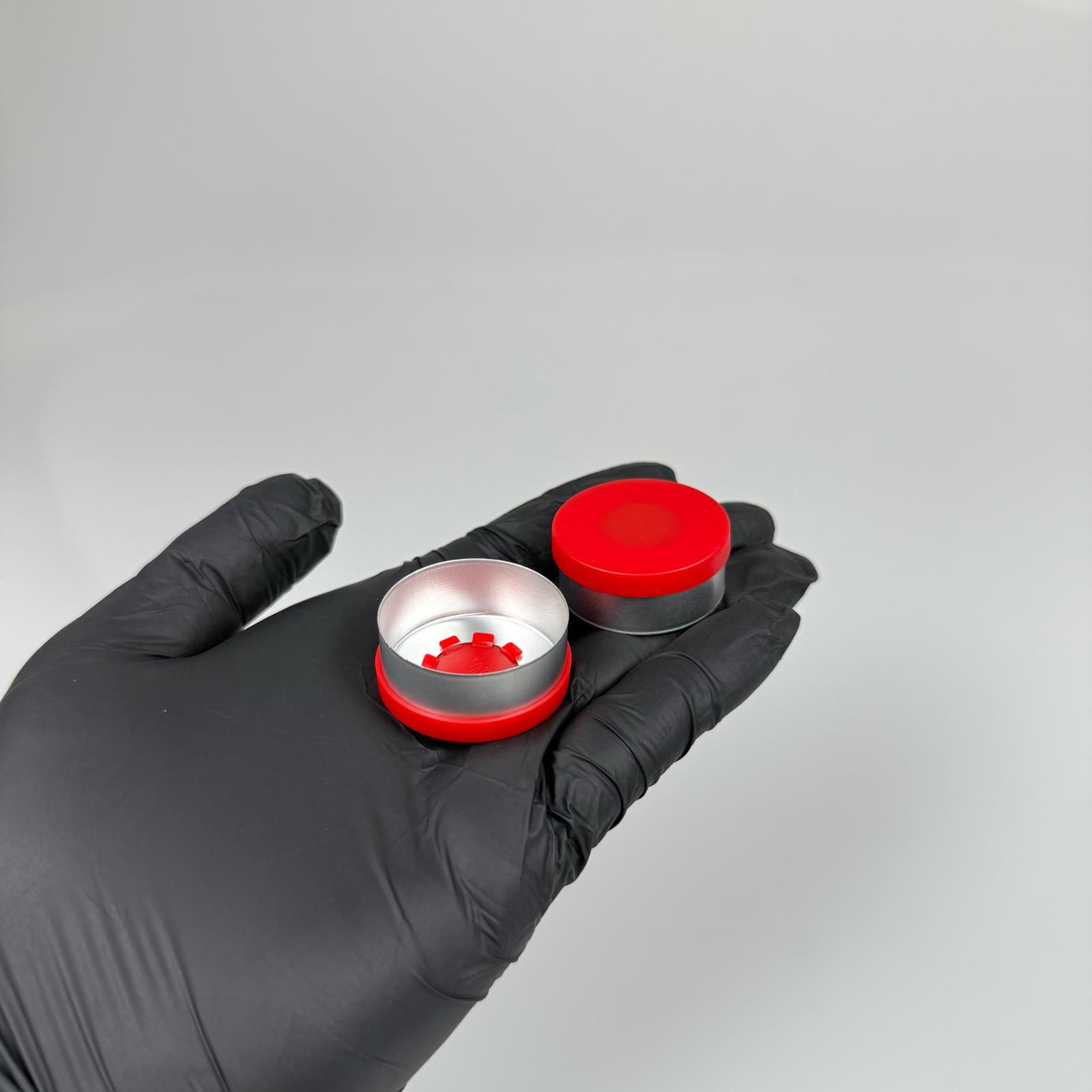 32 MM FLAKON FLİP-OFF ÜSTÜ PLASTİK ALÜMİNYUM KAPAK KIRMIZI