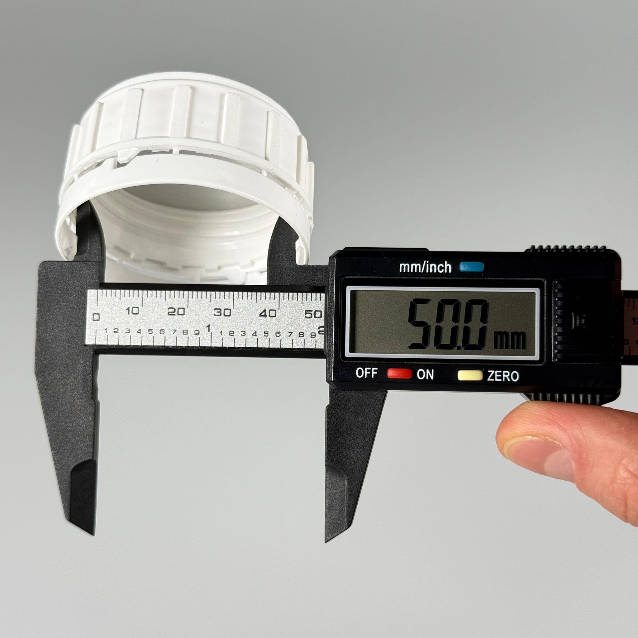 50 MM ALÜMİNYUM İNDİKSİYON CONTALI KİLİTLİ BEYAZ PLASTİK KAPAK - SK50 PLASTİK ZİRAİ BİDON KAPAĞI (TARIM BİDONU İÇİN)