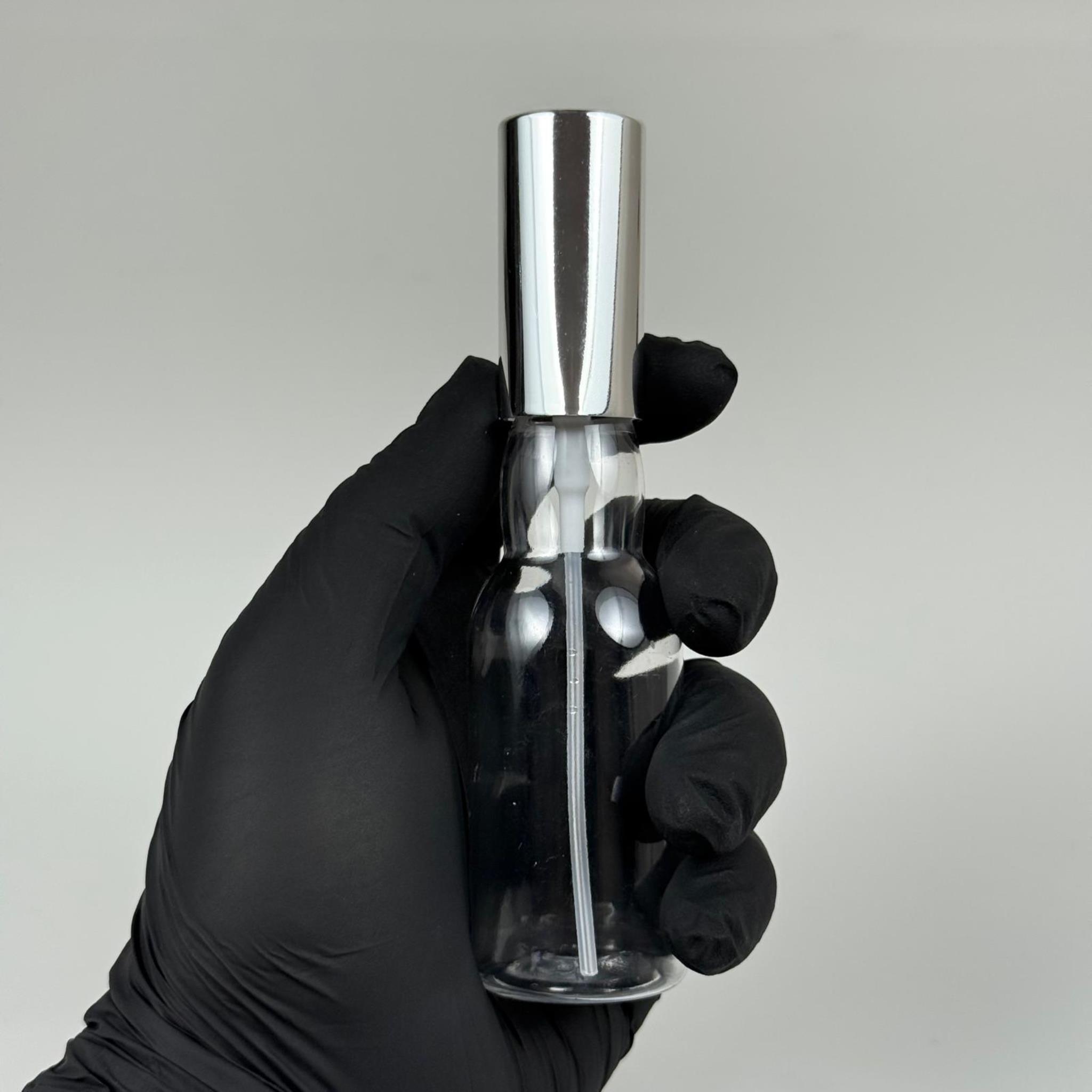 40 ML PET KOLONYA, PARFÜM VB ŞİŞELERİ - METAL ALÜMİNYUM GÜMÜŞ KAPAK + VİDALI SPREY + 40 CC BOĞAZLI ŞİŞE SET TAKIM