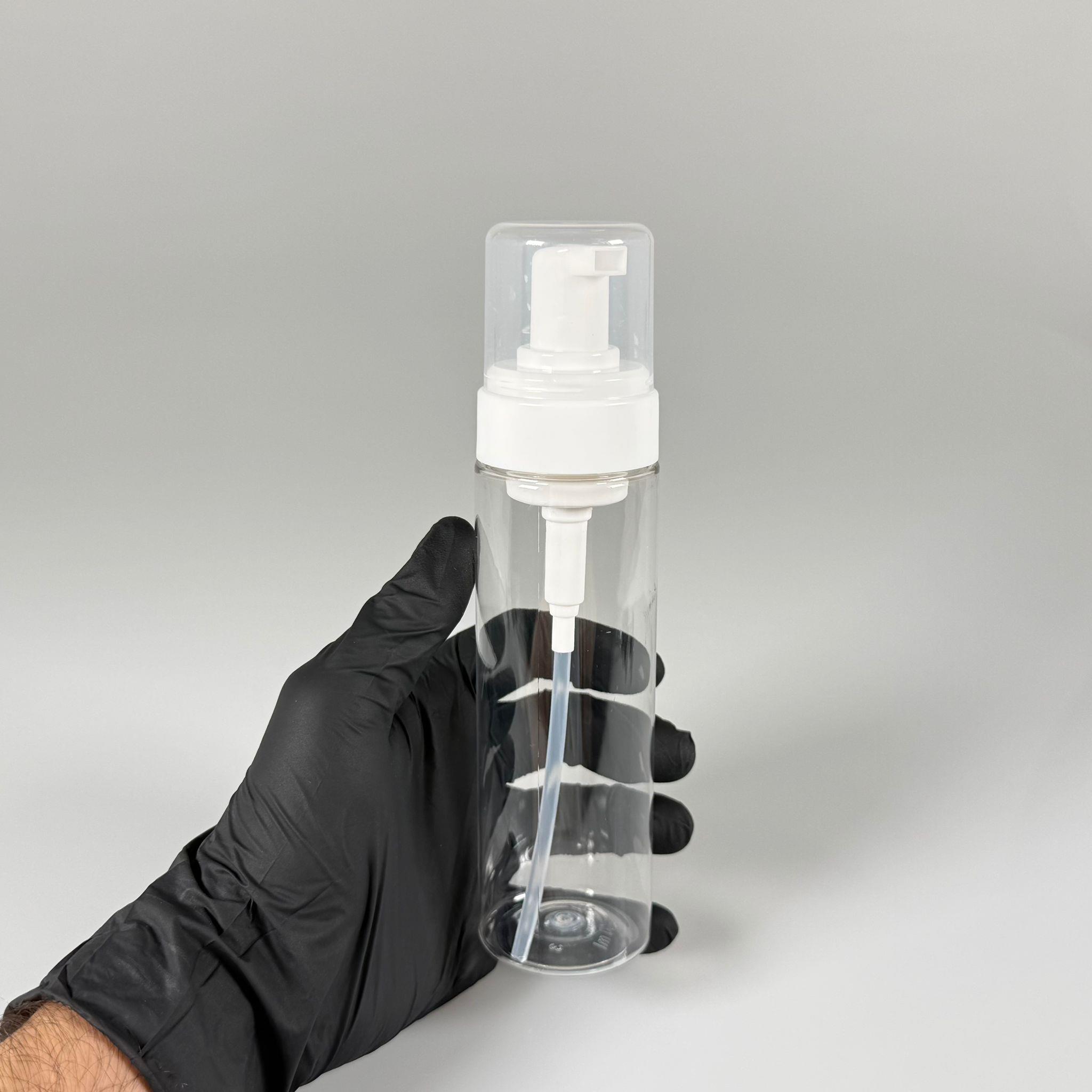 200 CC KÖPÜK YAPICI POMPALI ŞİŞE - ŞEFFAF - BEYAZ KÖPÜK POMPALI BEYAZ ŞİŞE - 200 ML ŞİŞE KÖPÜK POMPASI