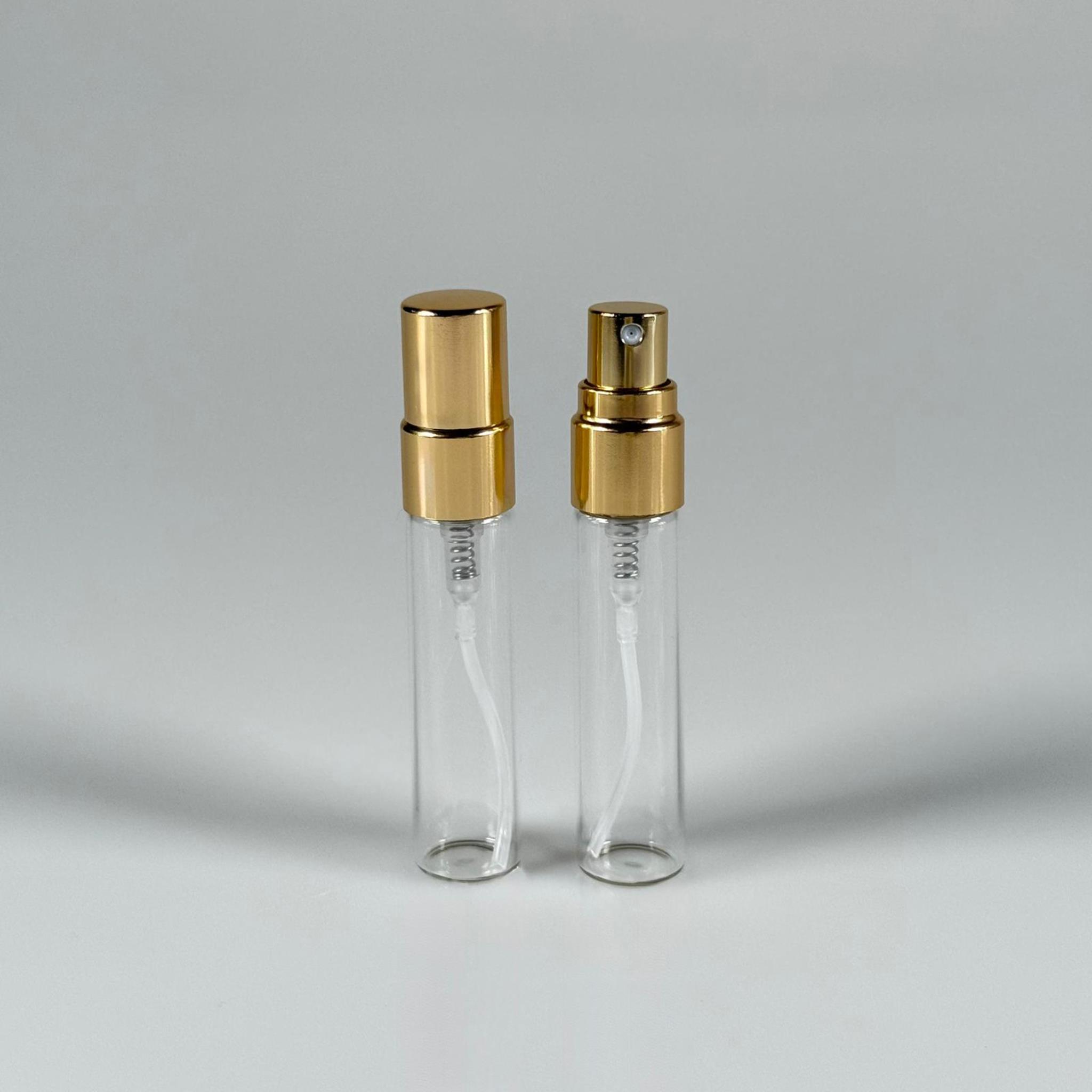 5 CC CAM KALEM PARFÜM ŞİŞESİ GOLD METAL SPREYLİ KAPAKLI TAKIM - 5 ML CAM TÜP PARFÜM ŞİŞESİ - VİDALI SPREY VALF TEKRAR DOLDURULABİLİR