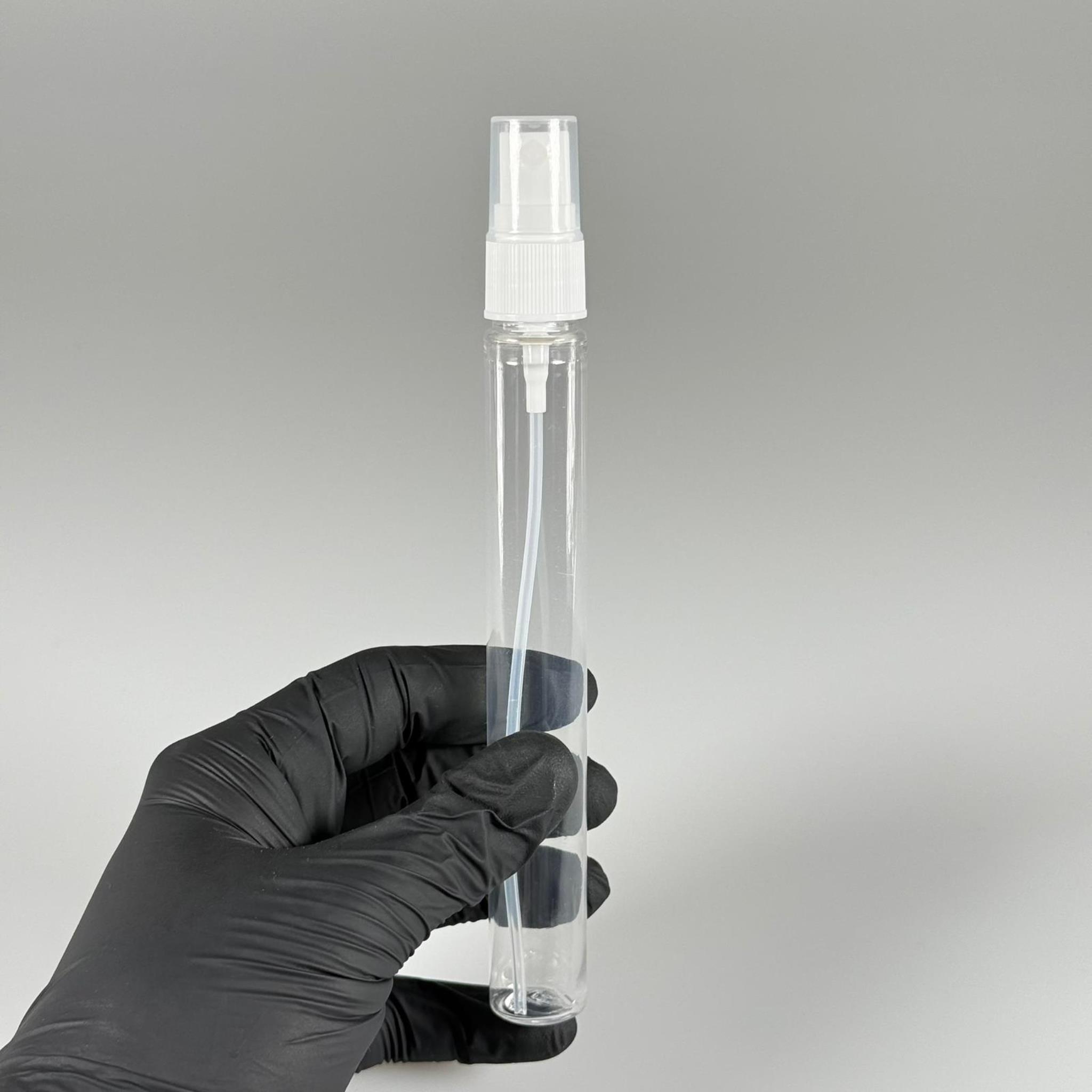 16 CM TÜP - 45 CC UZUN İNCE PET ŞİŞE - BEYAZ SPREYLİ TAKIM - UZUN PLASTİK KALEM PARFÜM, KOLONYA ŞİŞESİ