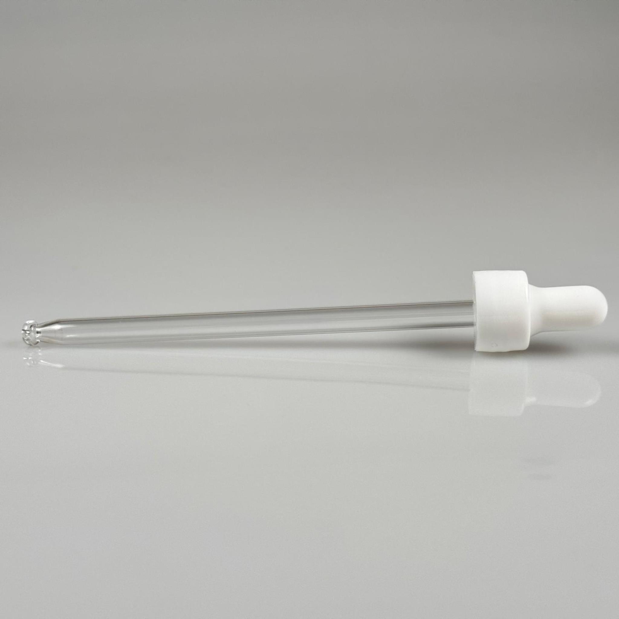18 MM CAM DAMLALIKLI TAKIM - BEYAZ EMZİK +  DELİKLİ PLASTİK DÜZ BEYAZ KAPAK + 132 MM CAM PİPET