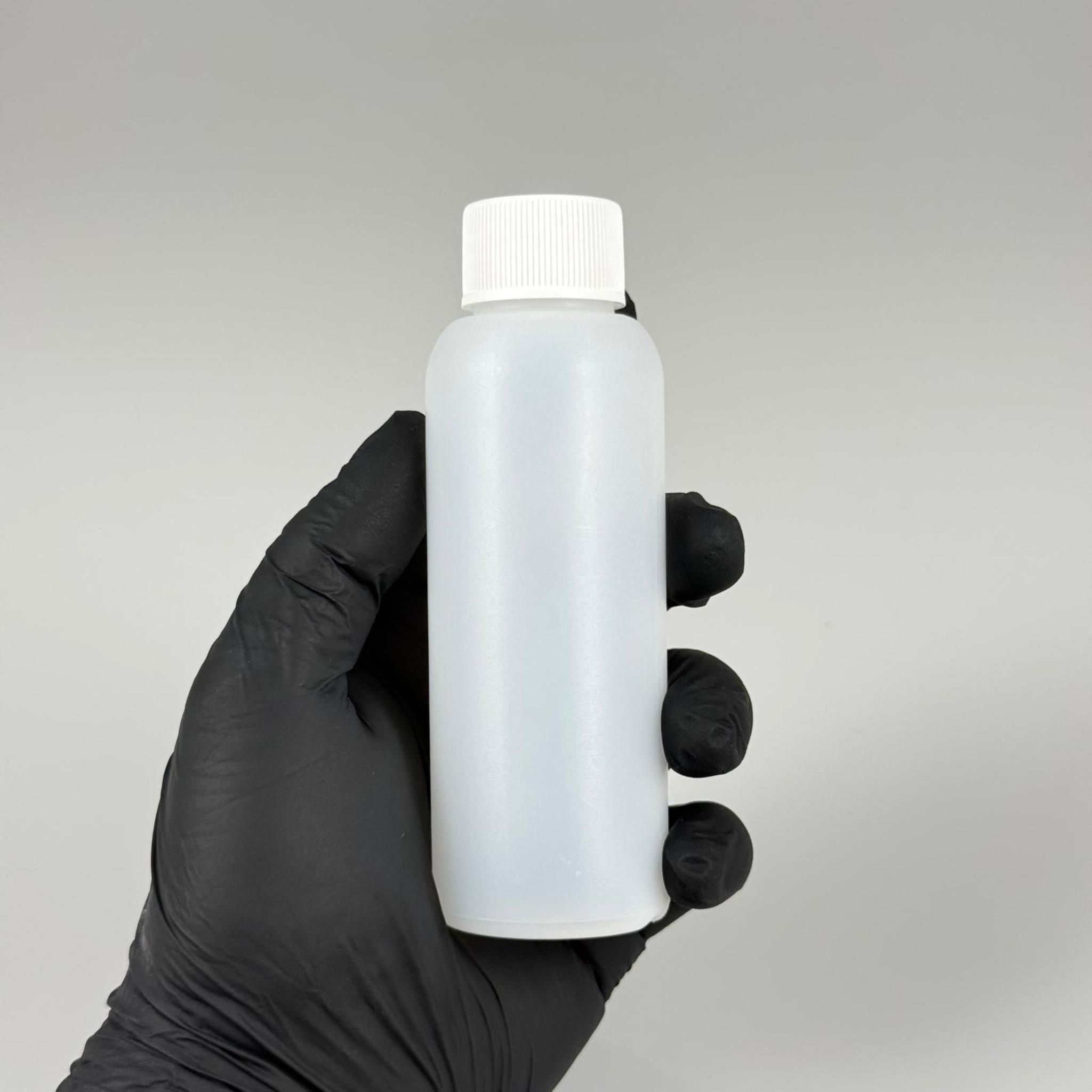 100 CC NATÜREL SERT POLİETİLEN ŞİŞE + BEYAZ KAPAKLI  ( 24 MM ) - 100 ML SERT POLİETİLEN ŞİŞE