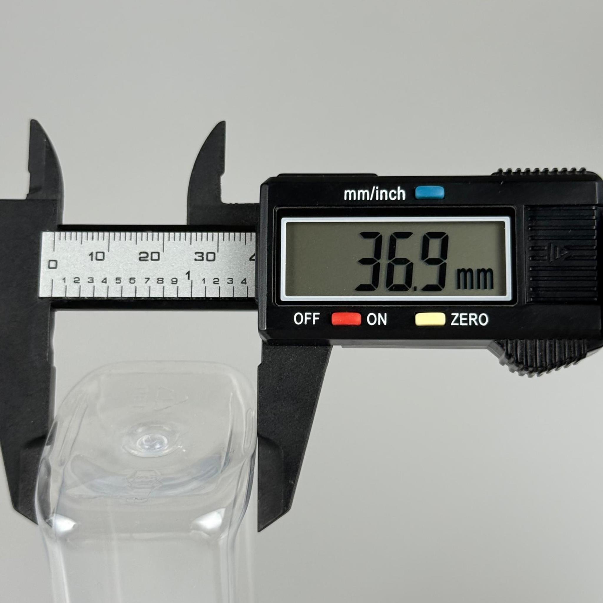 140 CC ŞEFFAF KÖŞELİ YASSI PET ŞİŞE 24 MM İP