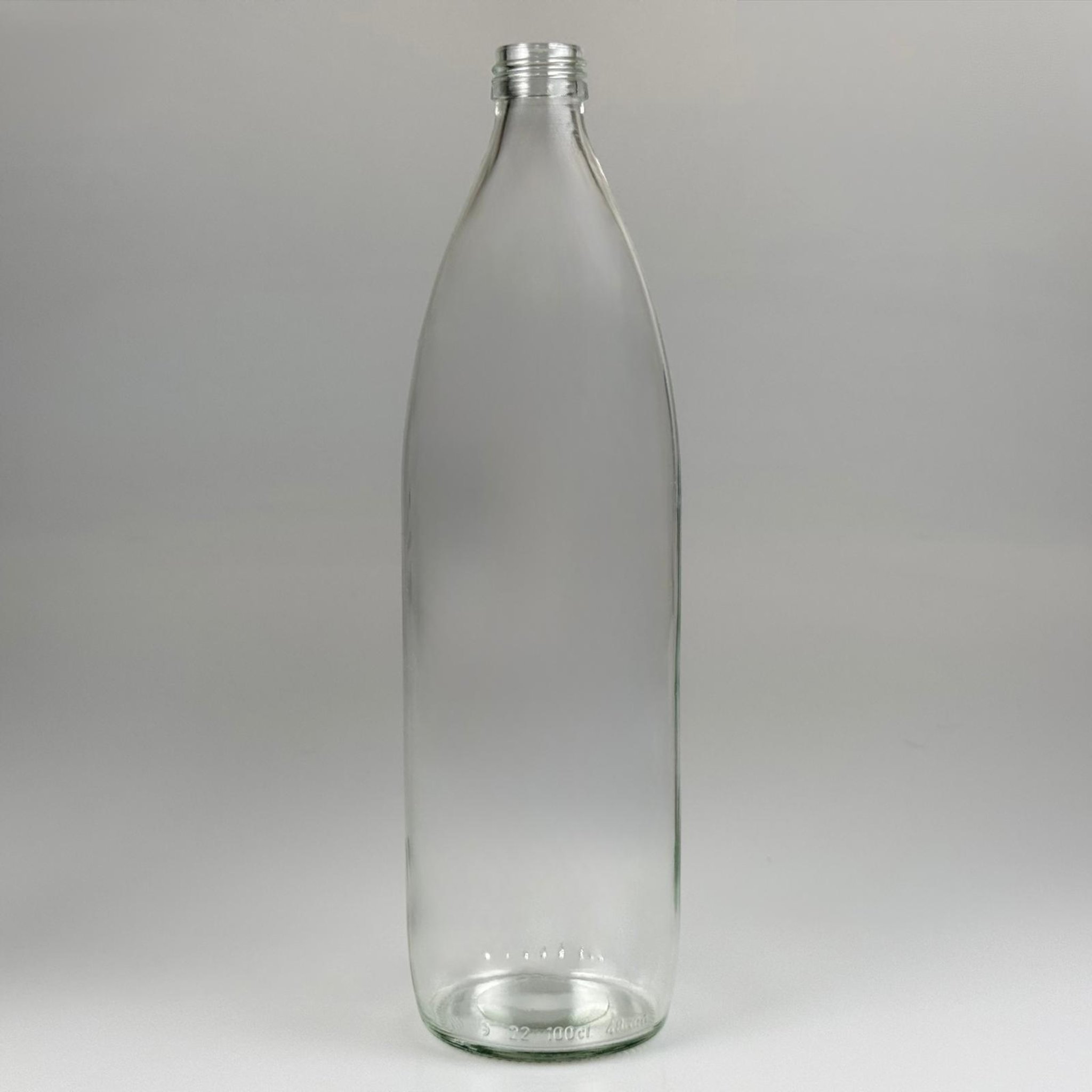 1000 CC ŞEFFAF CAM ŞİŞE KAPAKSIZ (28 AĞIZ) - 1 LİTRE CAM ŞİŞE - 1000 ML CAM ŞİŞE