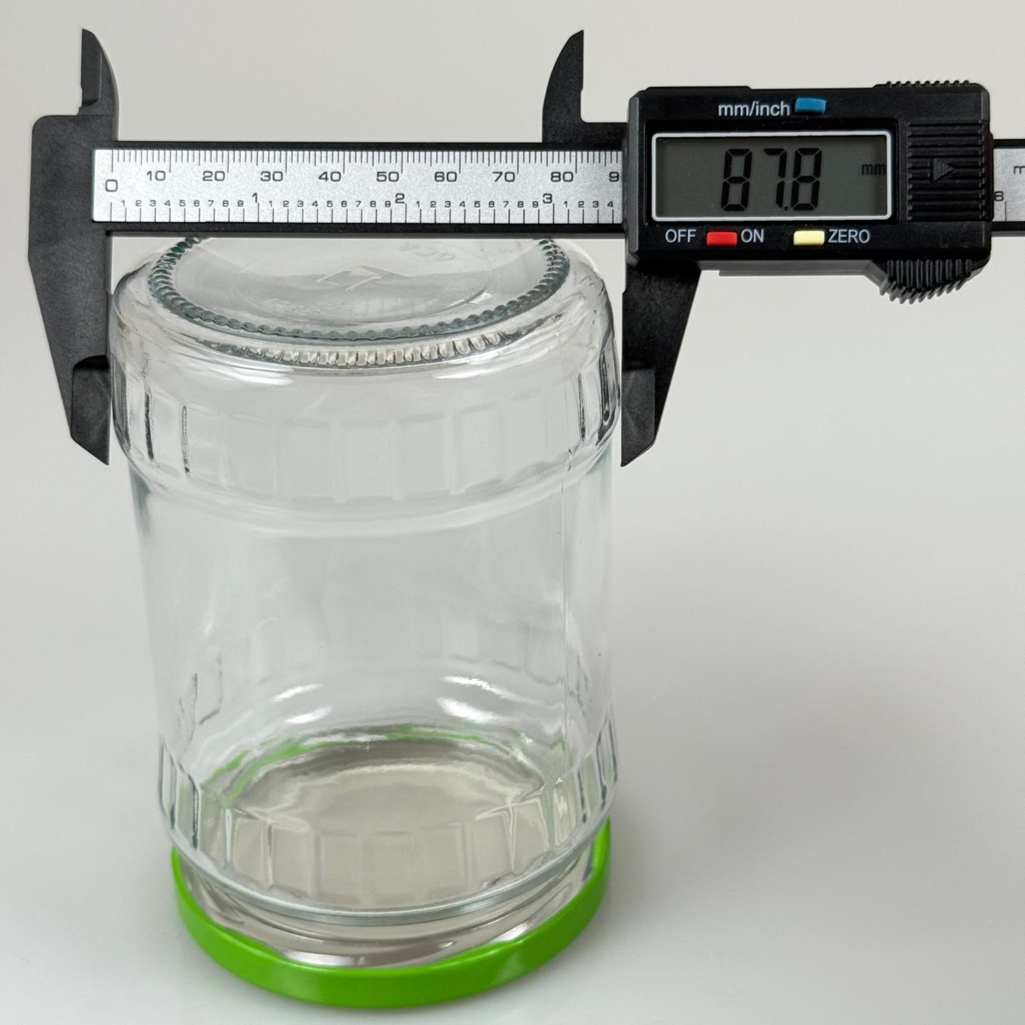 580 CC FASİT CAM KAVANOZ - AÇIK YEŞİL KAPAKLI - 580 ML FACET CAM KAVANOZ