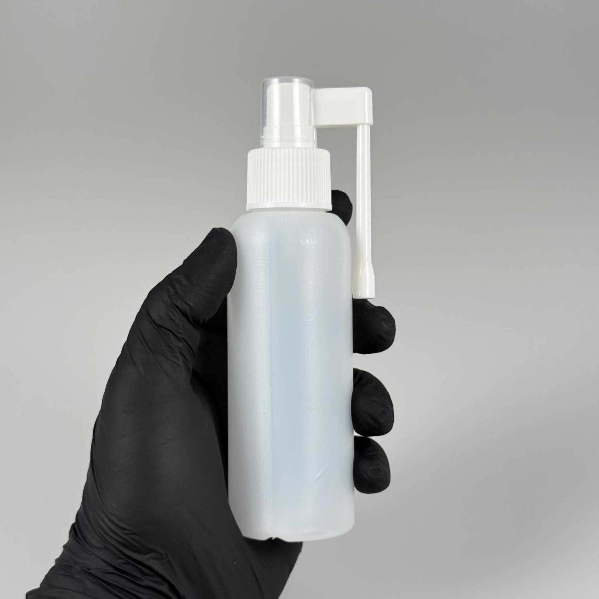 100 CC NATÜREL SERT POLİETİLEN ŞİŞE + BEYAZ ORAL BOĞAZ SPREYLİ -  24 MM  - 100 ML SERT POLİETİLEN ŞİŞE