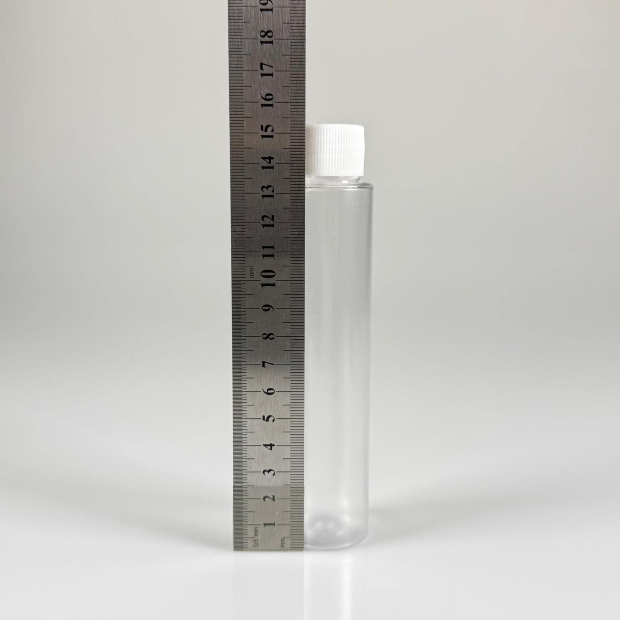 100 CC UZUN SİLİNDİR BUĞULU PET ŞİŞE (24 GR)  - BEYAZ KAPAKLI KOLONYA TIPALI - 100 ML BİBERİYE SUYU, LAVANTA YAĞI, SAÇ SERUM, TONİK VB İÇİN PLASTİK KOZMETİK AMBALAJLARI