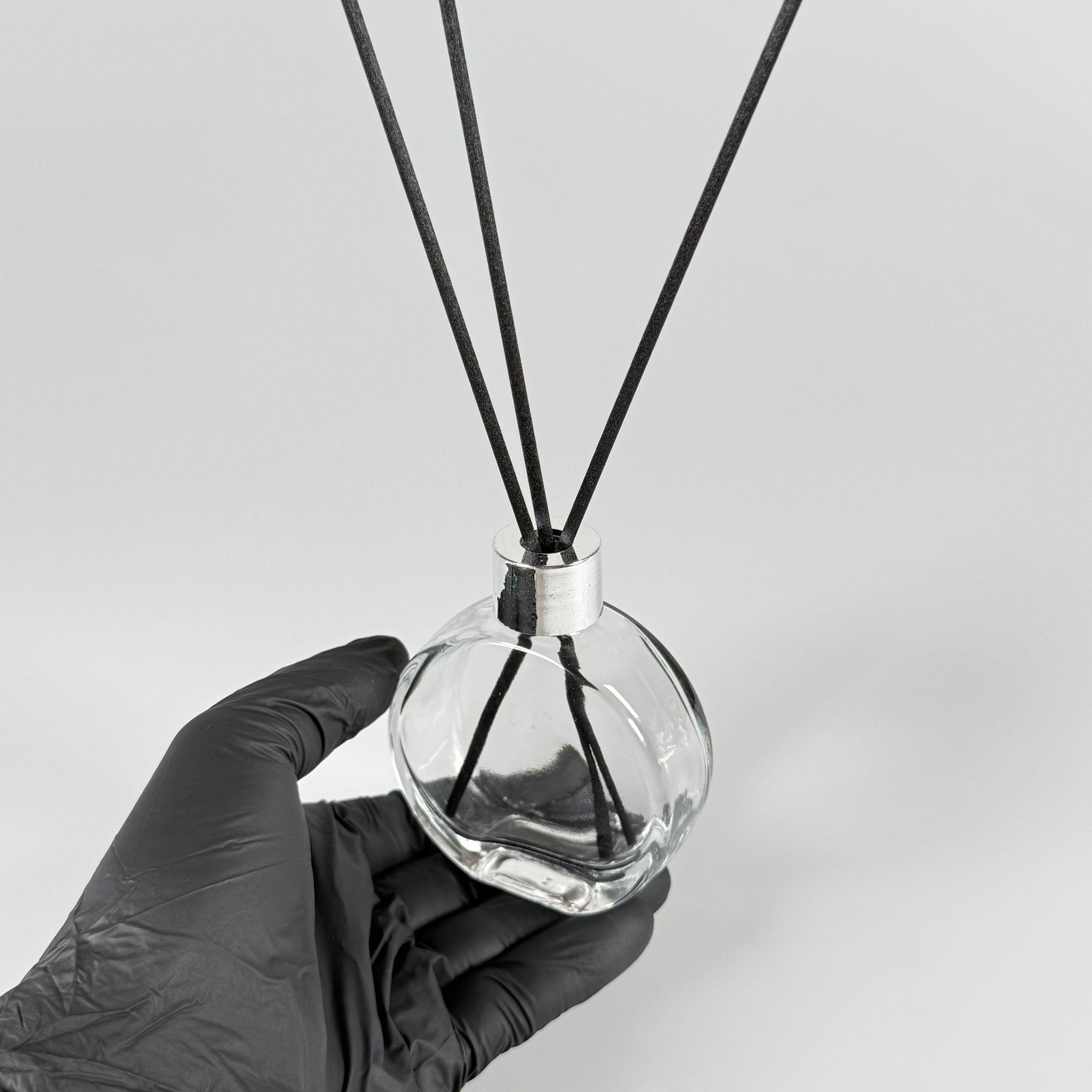 70 CC YUVARLAK OVAL YASSI BAMBU CAM BAMBU ODA KOKUSU ŞİŞESİ - 70 ML ÇUBUKLU KÖŞELİ BAMBU ODA KOKUSU ŞİŞESİ - DİFÜZÖR ŞİŞE- CAM ŞİŞE + GÜMÜŞ PLASTİK KAPAK + TIPA + 3 ADET FİBER SİYAH BAMBU ÇUBUK - YENİ MODEL