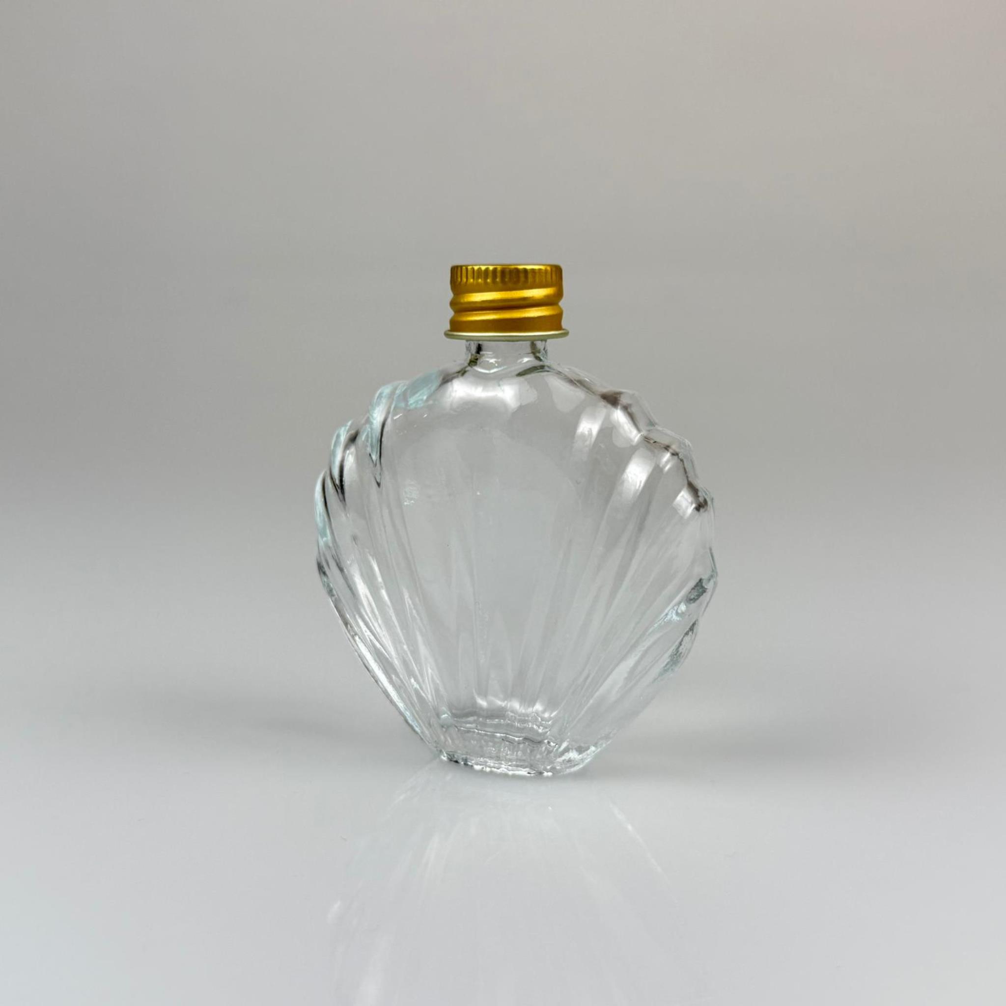 45 CC İSTİRİDYE MODEL CAM ŞİŞE - GOLD METAL KAPAKLI - 45 ML PRESTİJLİ ŞİŞE