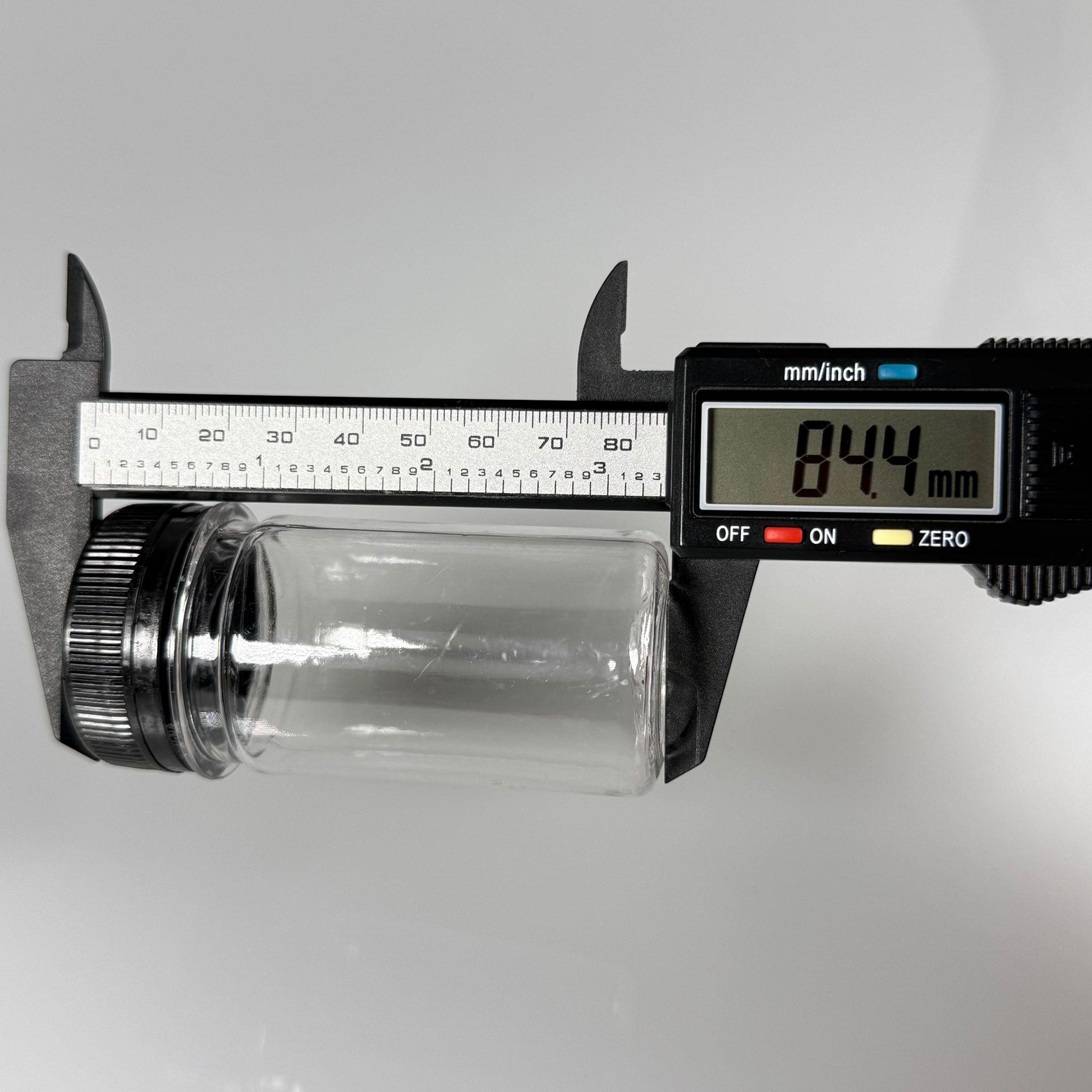 60 CC SİLİNDİR PET ŞİŞE (15,6 GR) - 38 MM GENİŞ AĞIZLI KİLİTLİ SİYAH KAPAKLI - 60 ML PLASTİK NUMUNE BOŞ ŞİŞELER