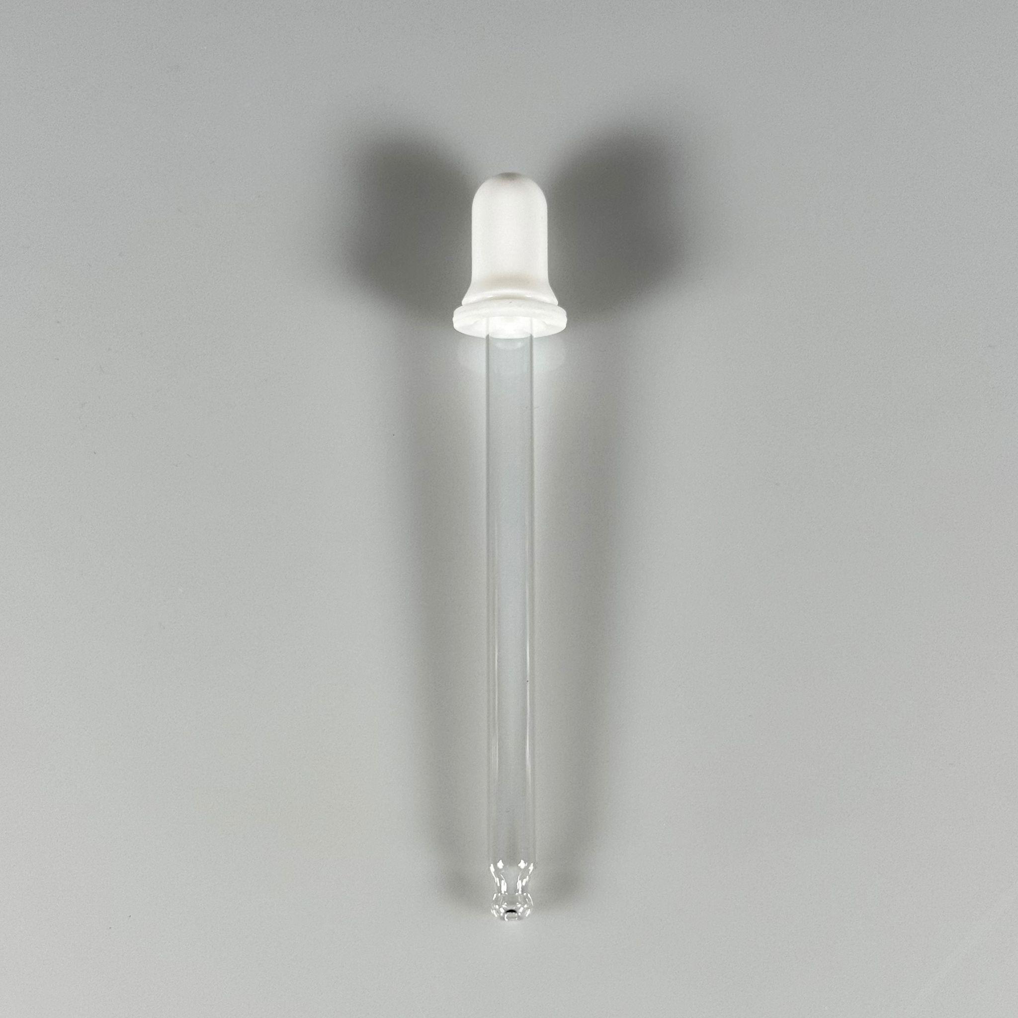 CAM DAMLATMA PİPETİ - DAMLATMA ÇUBUĞU - DAMLALIKLI ÇUBUK - 9 CM CAM - PARFÜM, ESANS, KİMYASAL, GIDA, LABORATUVAR VB İÇİN ÇOK AMAÇLI SİLİKON PUARLI CAM DAMLALIK