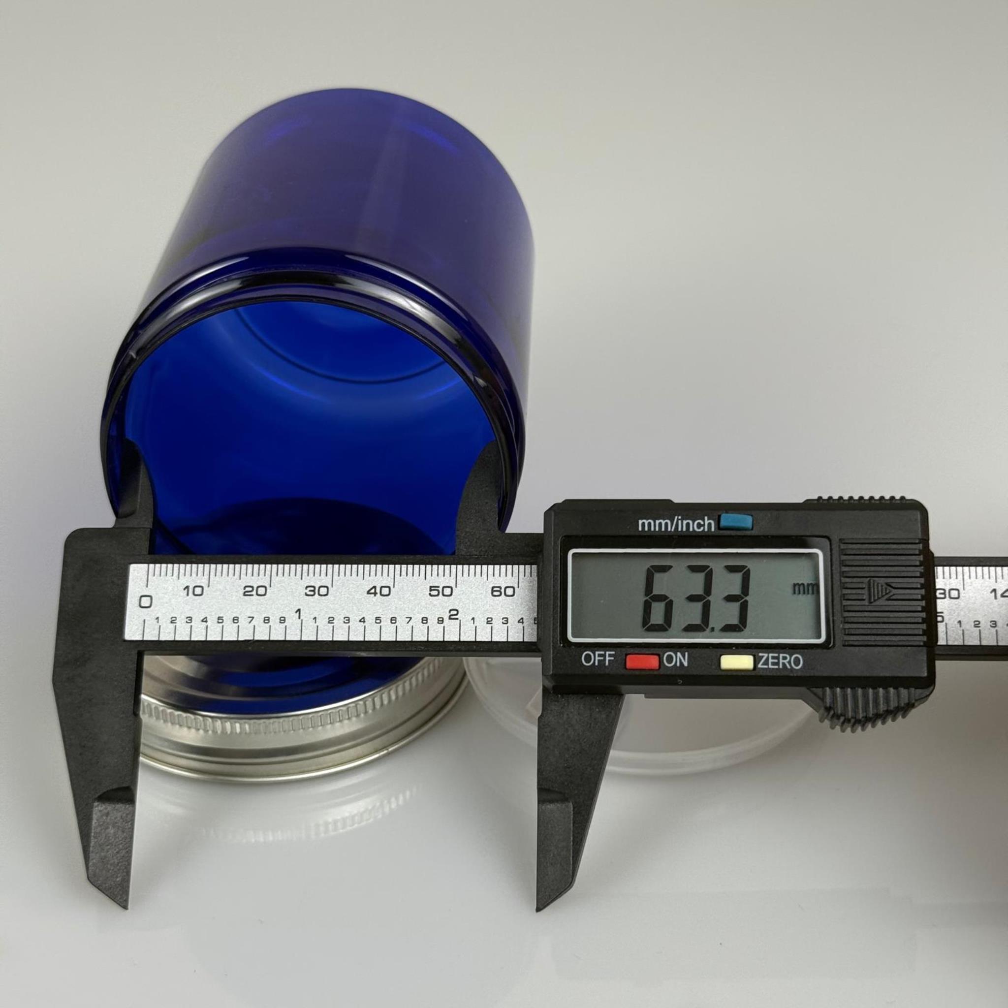 300 ML SERT PET KAVANOZ + GÜMÜŞ METAL KAPAK + İÇ TIPA - 300 CC KALIN MAVİ PLASTİK KAVANOZ GÜMÜŞ METAL KAPAKLI İÇ TIPALI TAKIM - KREM KAVANOZLARI