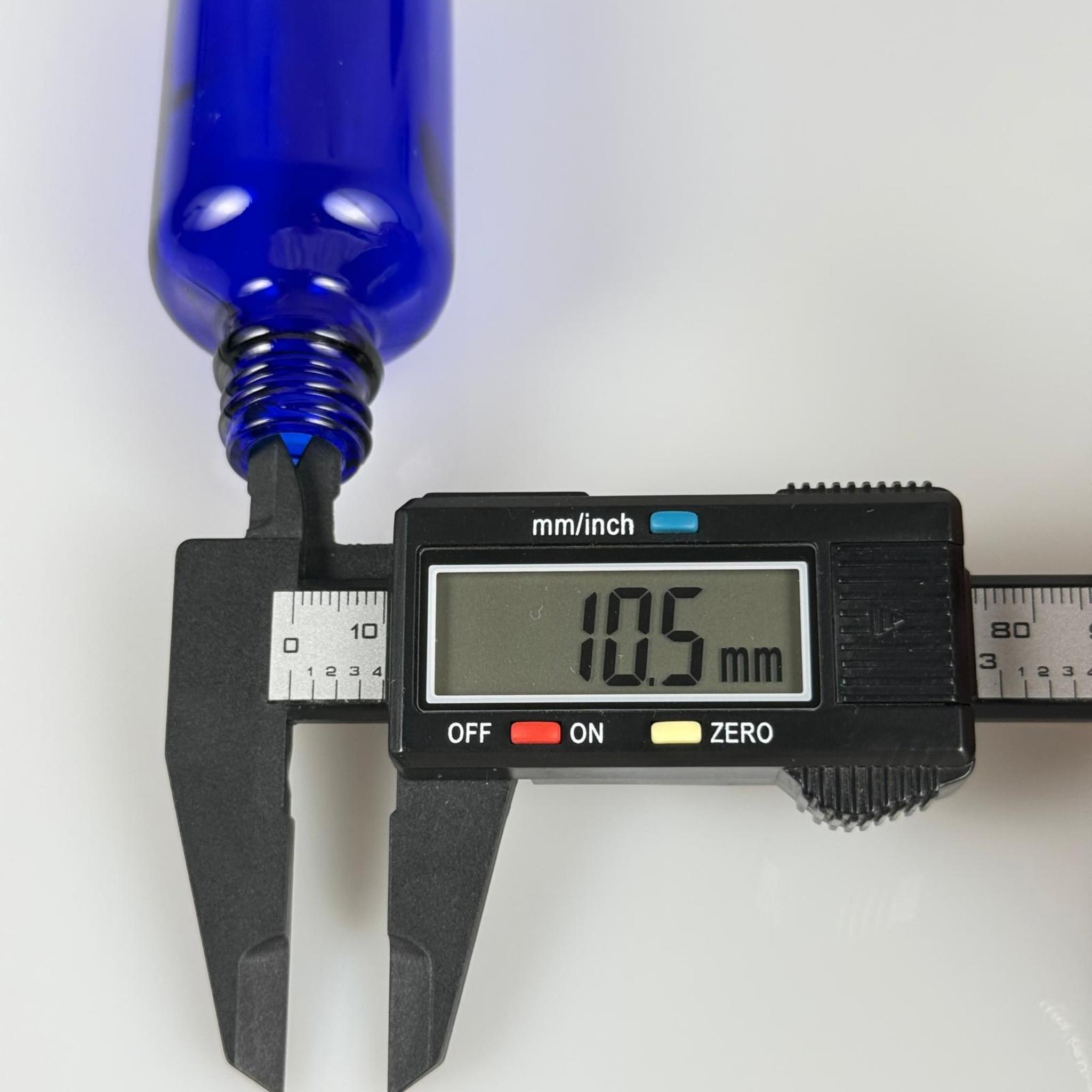 50 CC MAVİ CAM ŞİŞE 18 MM İTHAL
