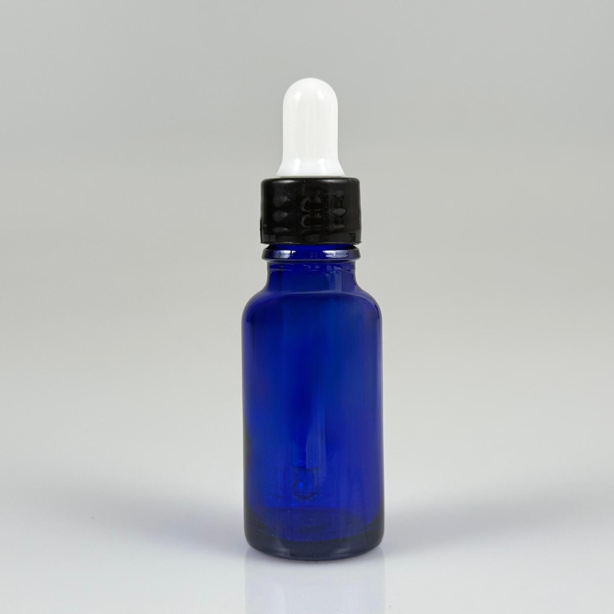 20 CC MAVİ CAM DAMLALIKLI ŞİŞE - BEYAZ EMZİK + SİYAH DÜZ KAPAK + CAM PİPET TAKIM - 20 ML DAMLALIKLI ŞİŞE SETİ