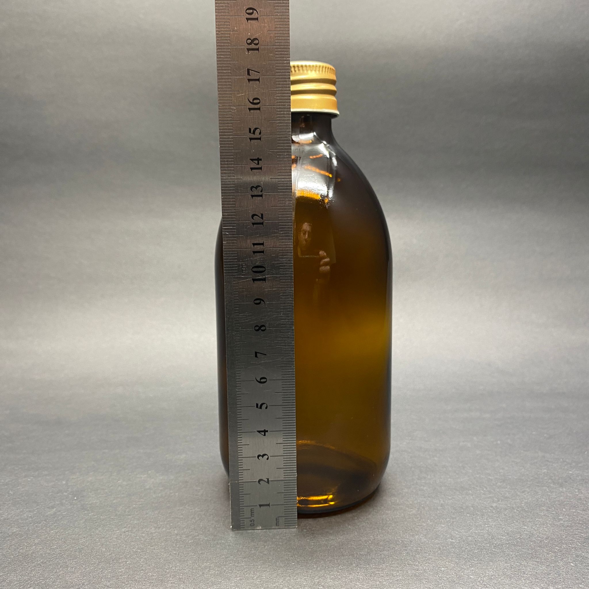 500 CC AMBER TOMBUL ÖZEL SERİ CAM ŞİŞE - METAL ALÜMİNYUM GOLD KÖPÜK CONTALI KAPAKLI - 500 ML CAM ECZA ŞİŞESİ - KAHVERENGİ
