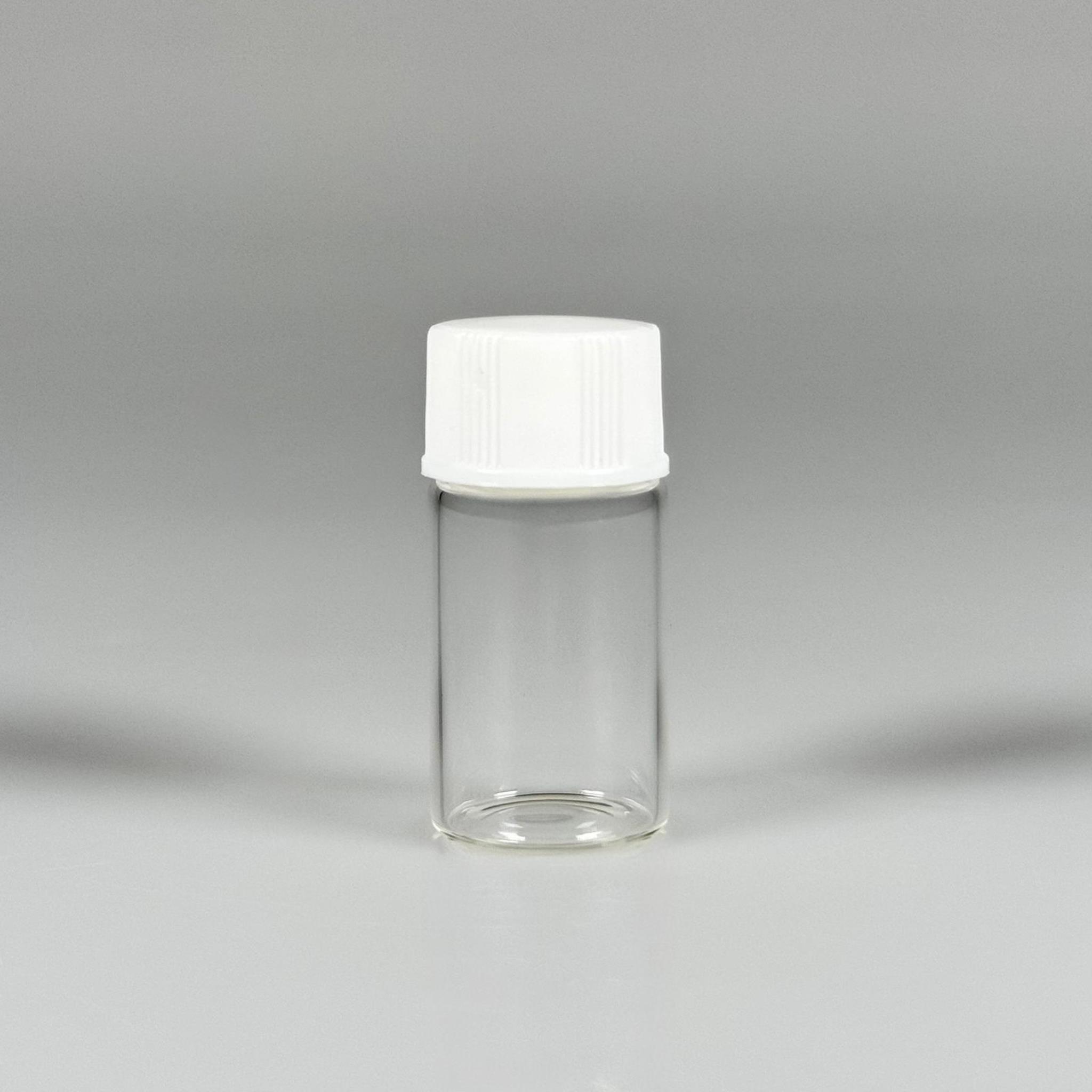 3 CC ŞEFFAF CAM ŞİŞE - BEYAZ KAPAKLI - 3 ML KAPAKLI CAM ŞİŞE