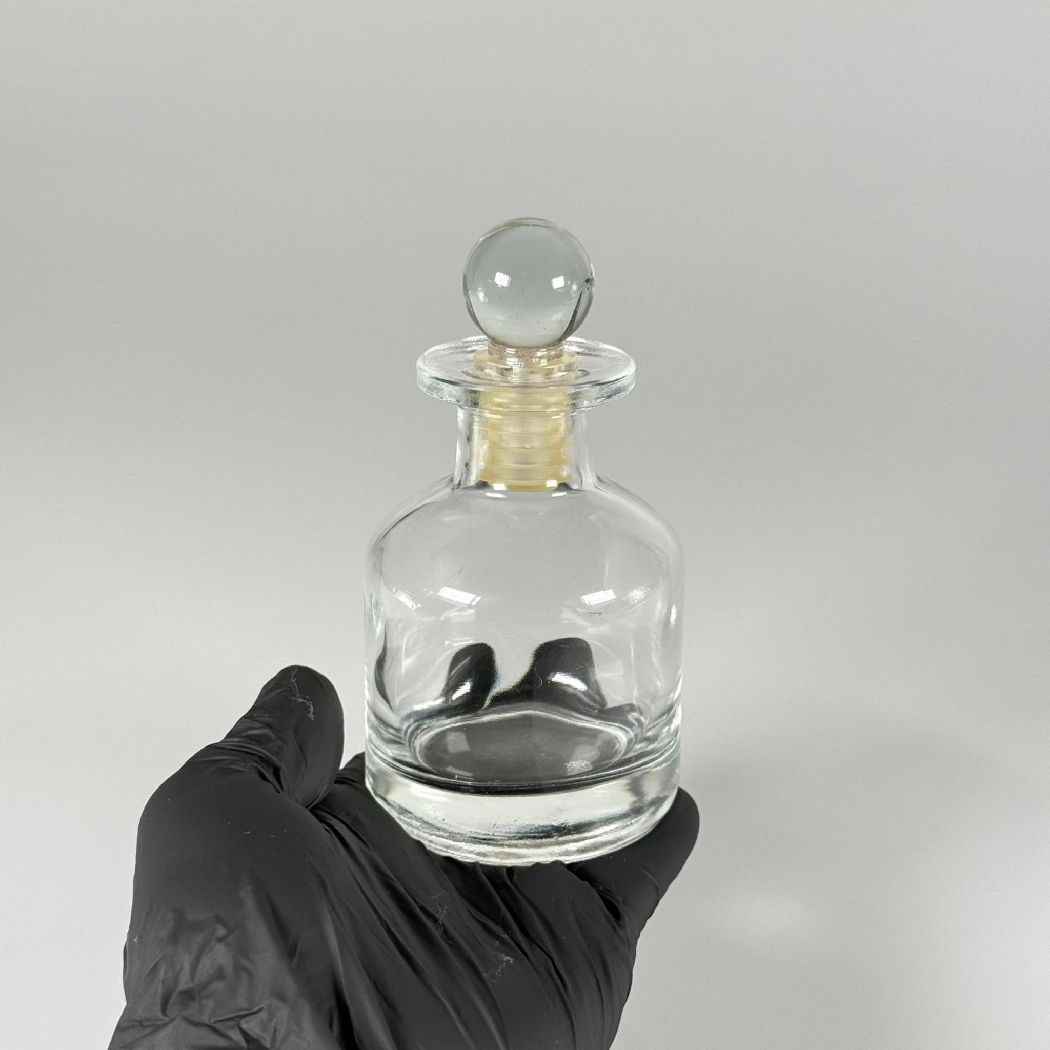 150 CC ŞEFFAF SİLİNDİR BAMBU CAM ESANS ŞİŞESİ - 150 ML KOKU, ESANS, PARFÜMERİ ŞİŞESİ - CAM TIPALI TAKIM