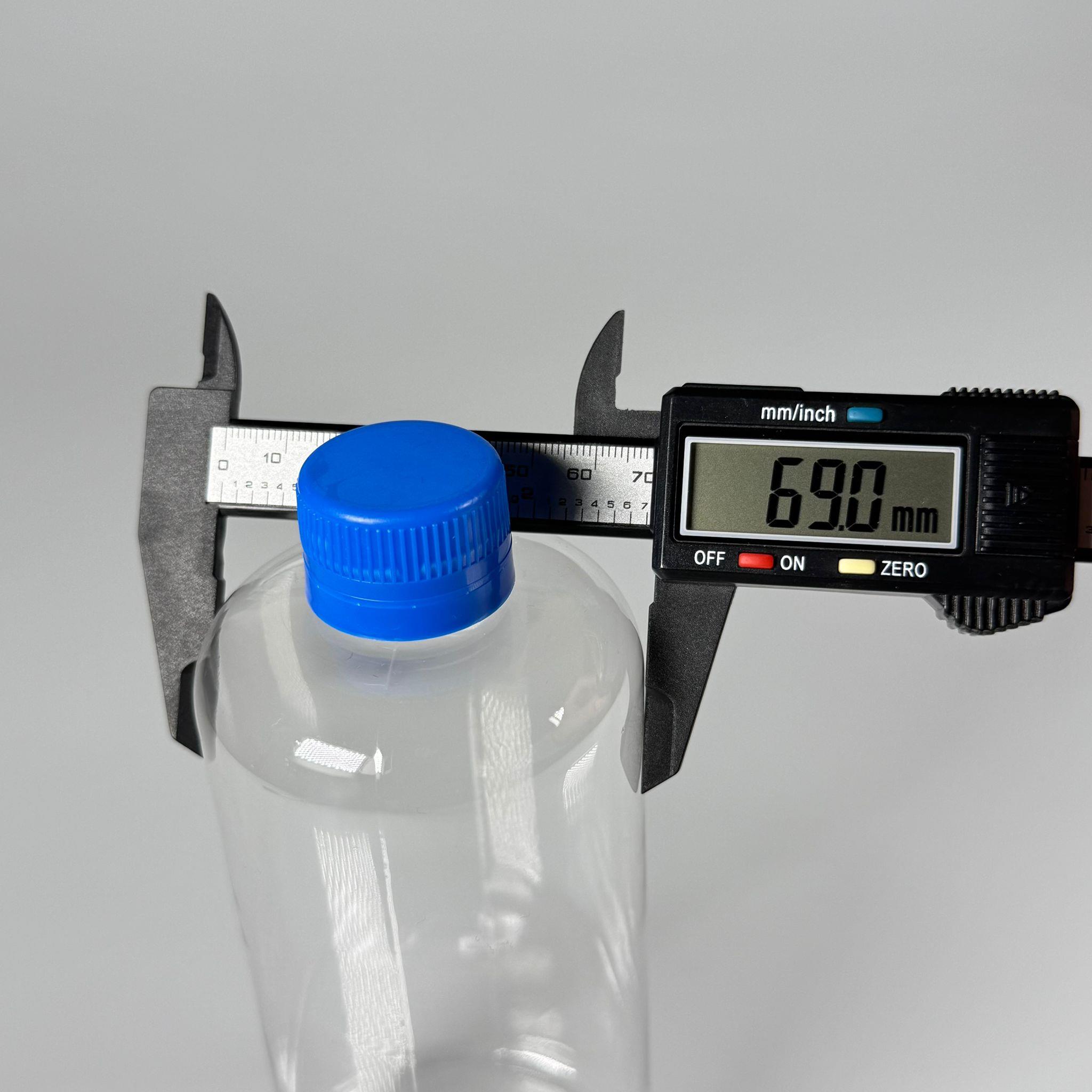 500 CC UZUN SİLİNDİR PET ŞİŞE KALIN (26 GR) - MAVİ KİLİTLİ KAPAKLI - 28 AĞIZ - 500 ML PET ŞİŞE