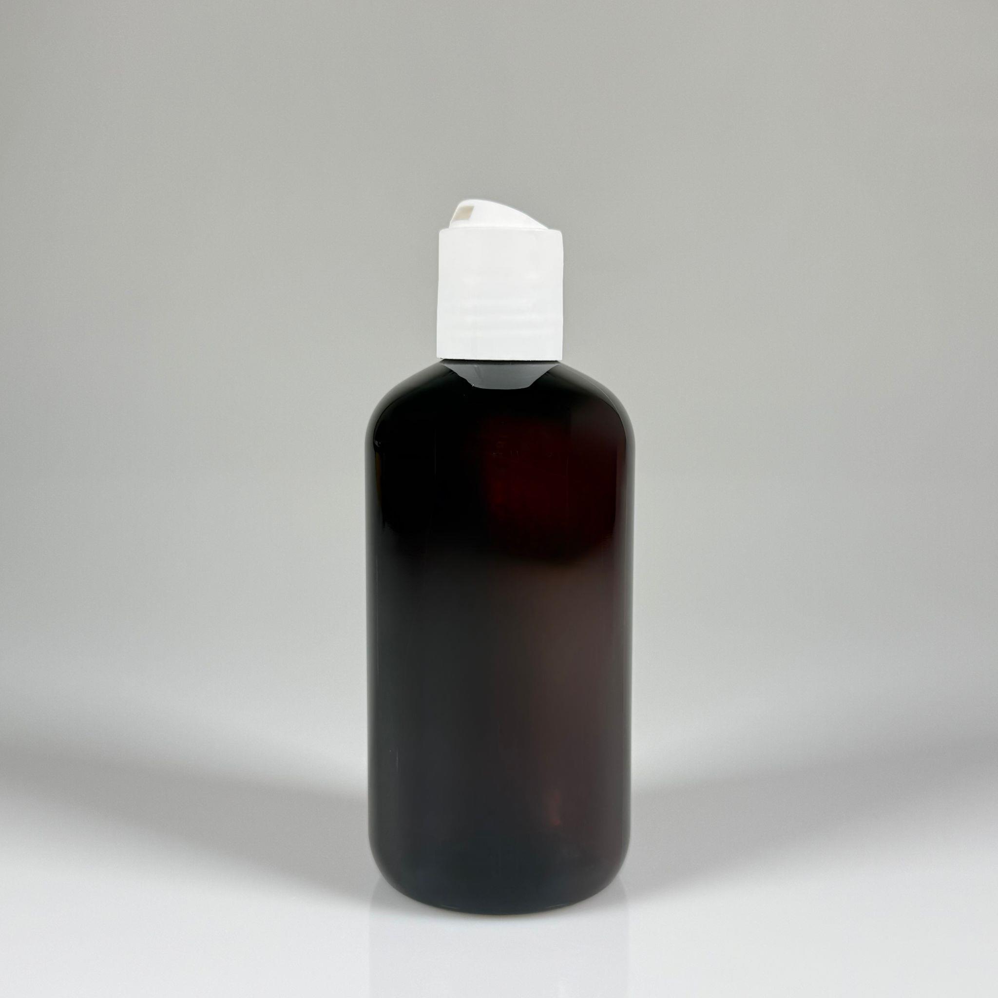 250 CC AMBER PLASTİK ŞİŞE ZEYNEP MODEL - BEYAZ DİSKTOP AKITICILI KAPAKLI - 250 ML TOMBUL ŞAMPUAN PET ŞİŞE