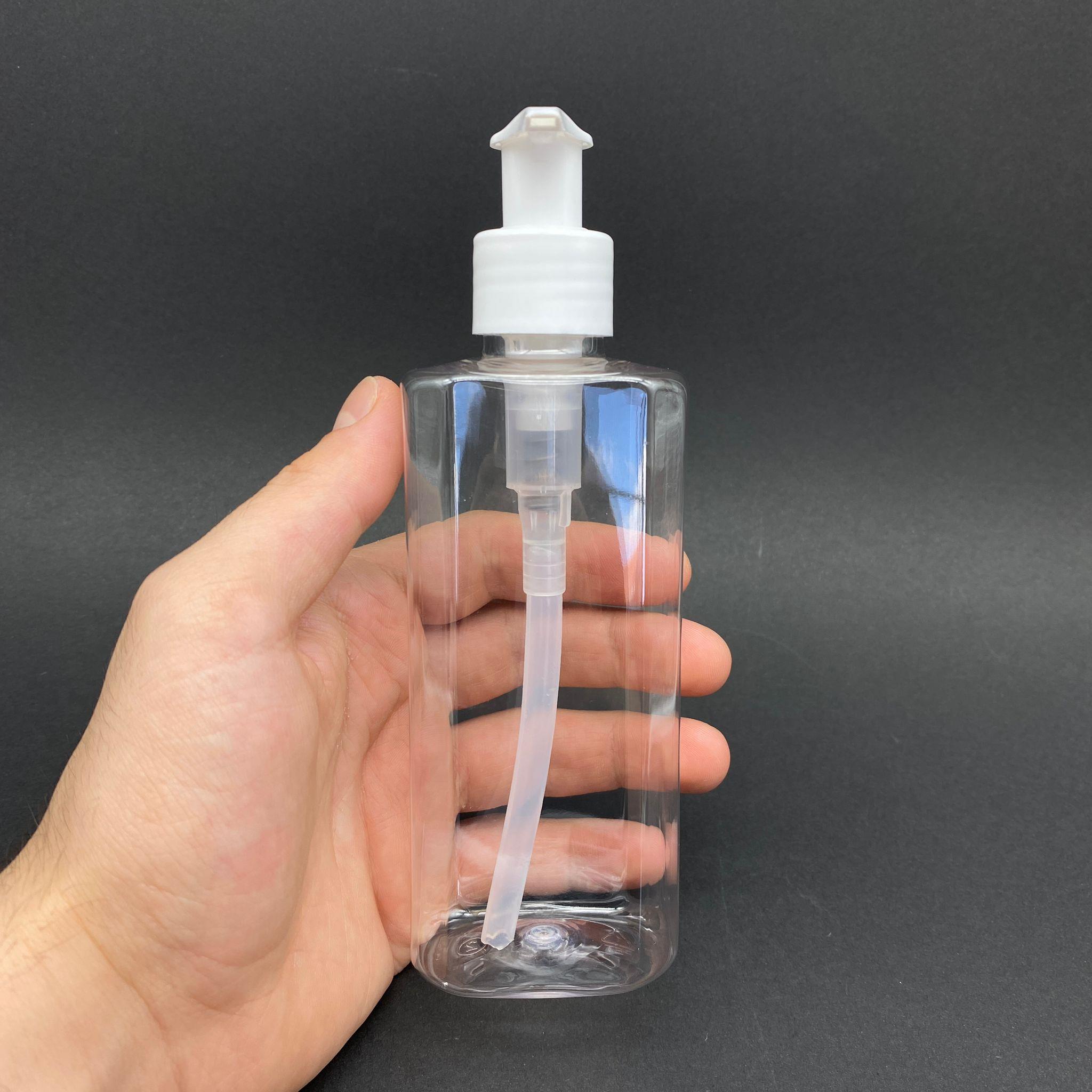 200 CC YASSI PET ŞİŞE - BEYAZ POMPALI - 200 ML POMPALI PLASTİK ŞİŞE